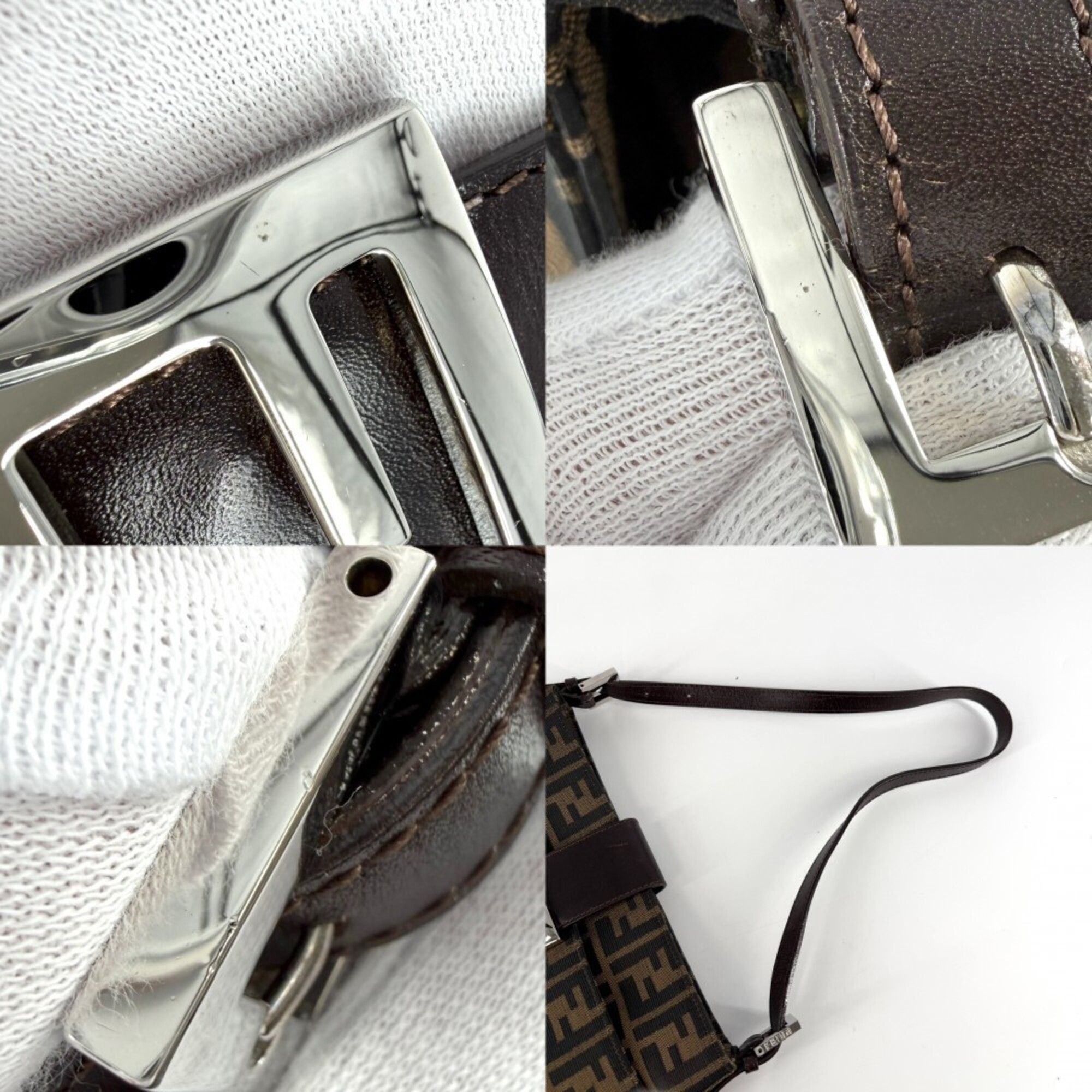 Zucca Canvas Leather Shoulder Bag (Pre-Owned) - Fendi - Modalova