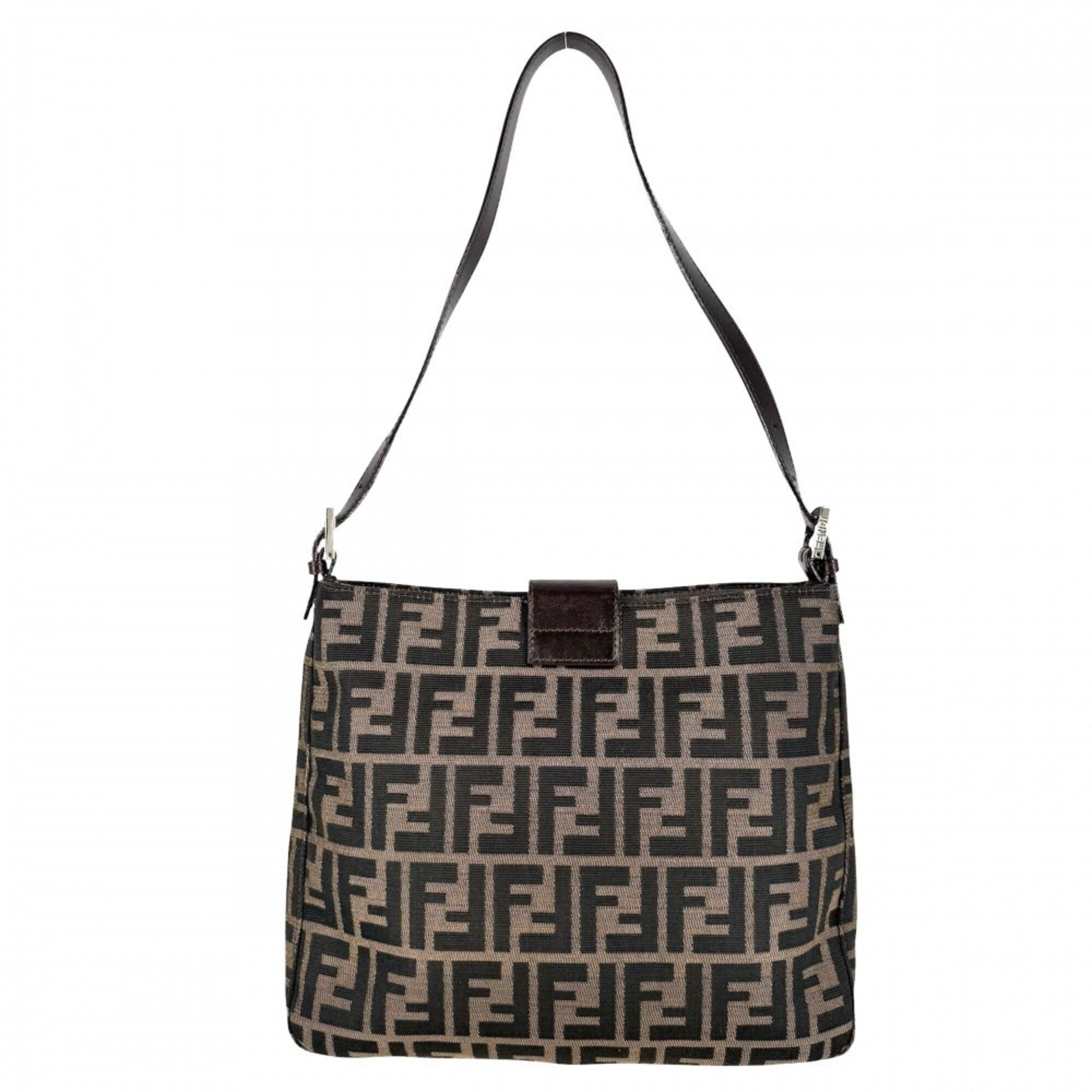 Zucca Canvas Leather Shoulder Bag (Pre-Owned) - Fendi - Modalova