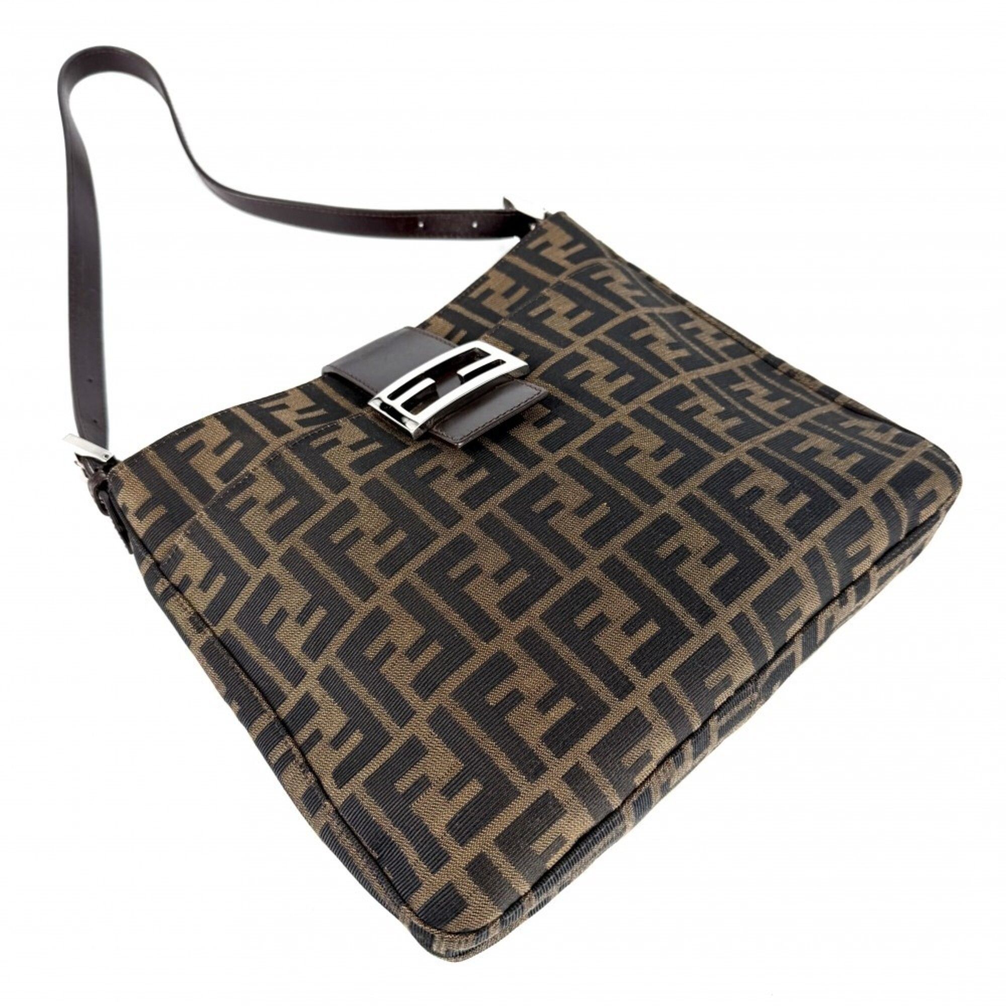 Zucca Canvas Leather Shoulder Bag (Pre-Owned) - Fendi - Modalova