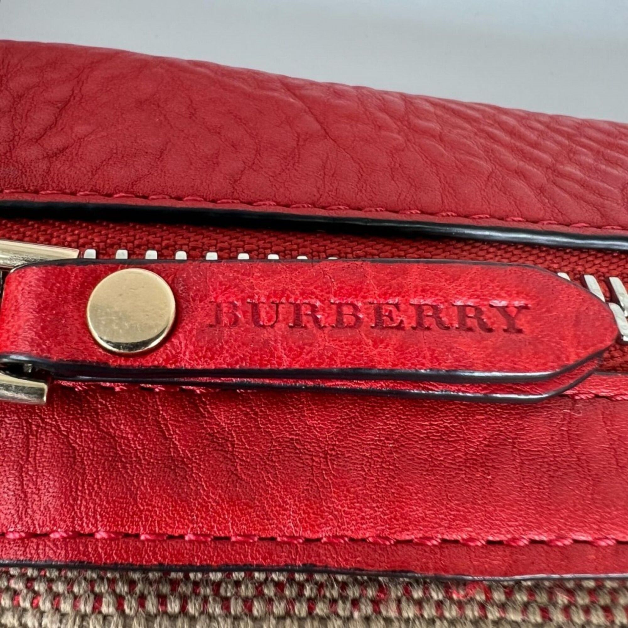 Canvas Leather Shoulder Bag (Pre-Owned) - Burberry - Modalova