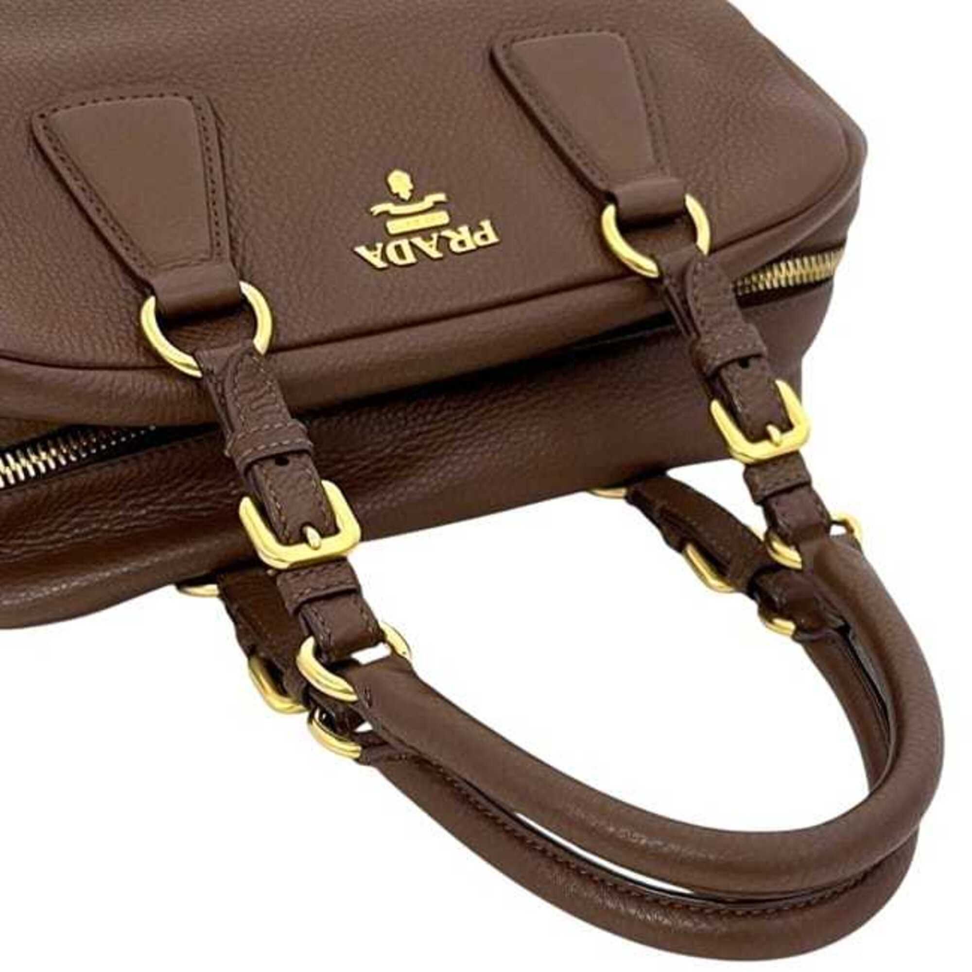 Leather Boston Bag Handbag (Pre-Owned) - Prada - Modalova