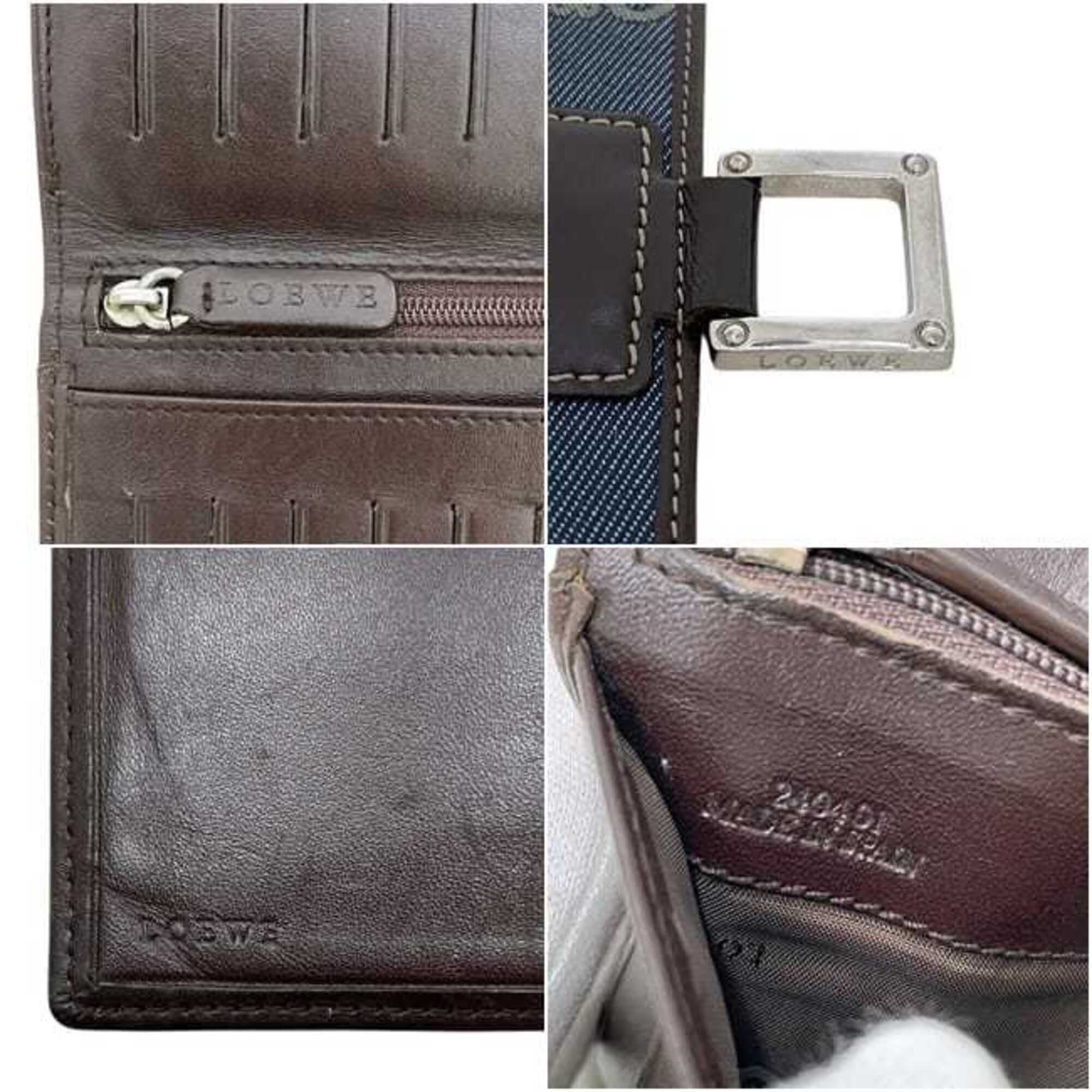 Denim Canvas Long Wallet (Bi-Fold) (Pre-Owned) - Loewe - Modalova