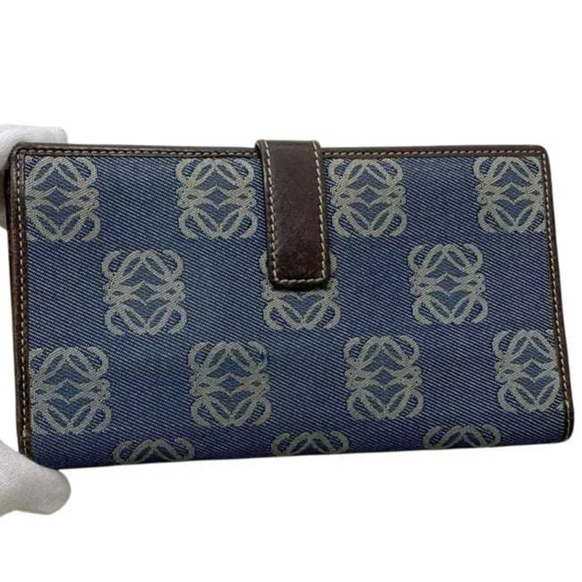 Denim Canvas Long Wallet (Bi-Fold) (Pre-Owned) - Loewe - Modalova