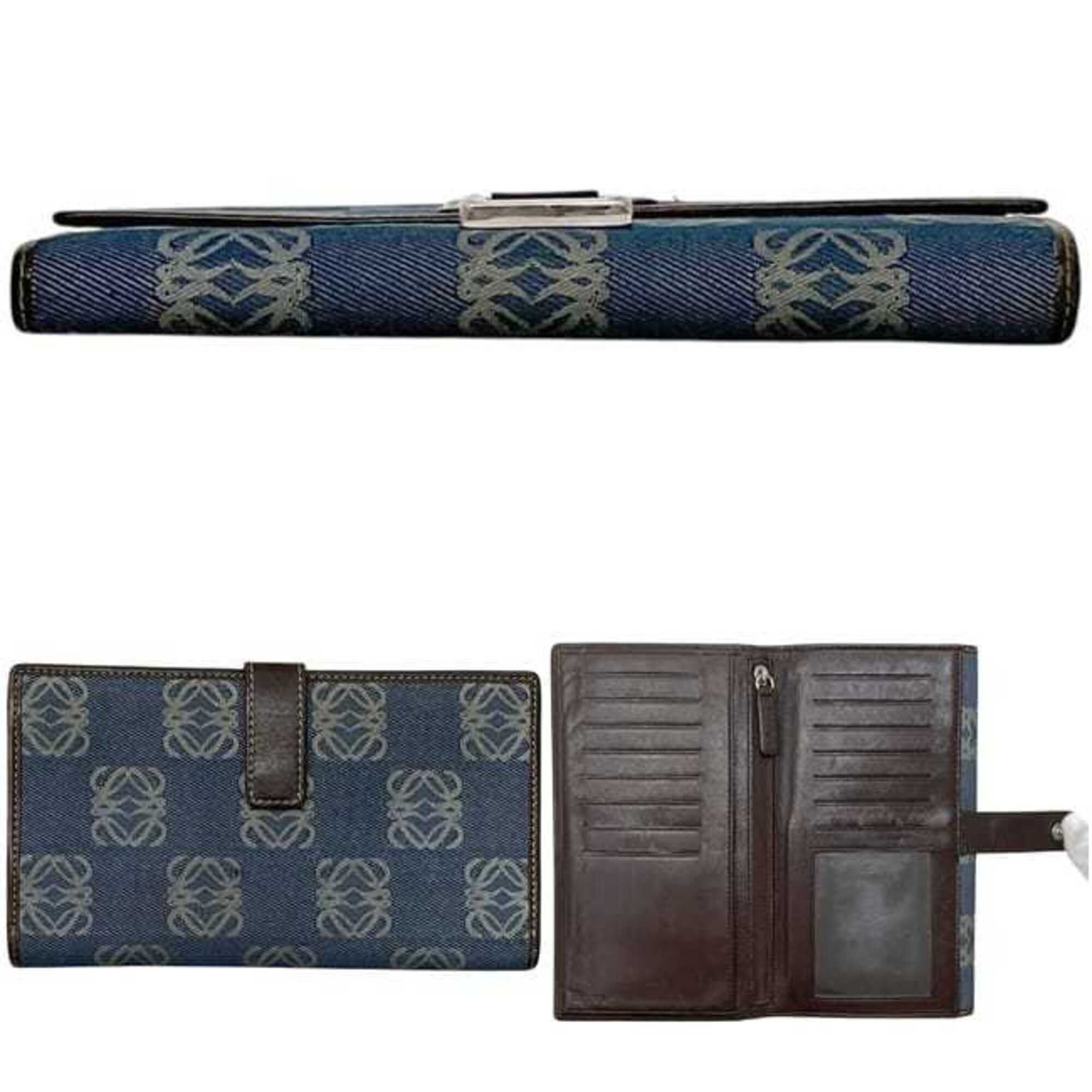 Denim Canvas Long Wallet (Bi-Fold) (Pre-Owned) - Loewe - Modalova