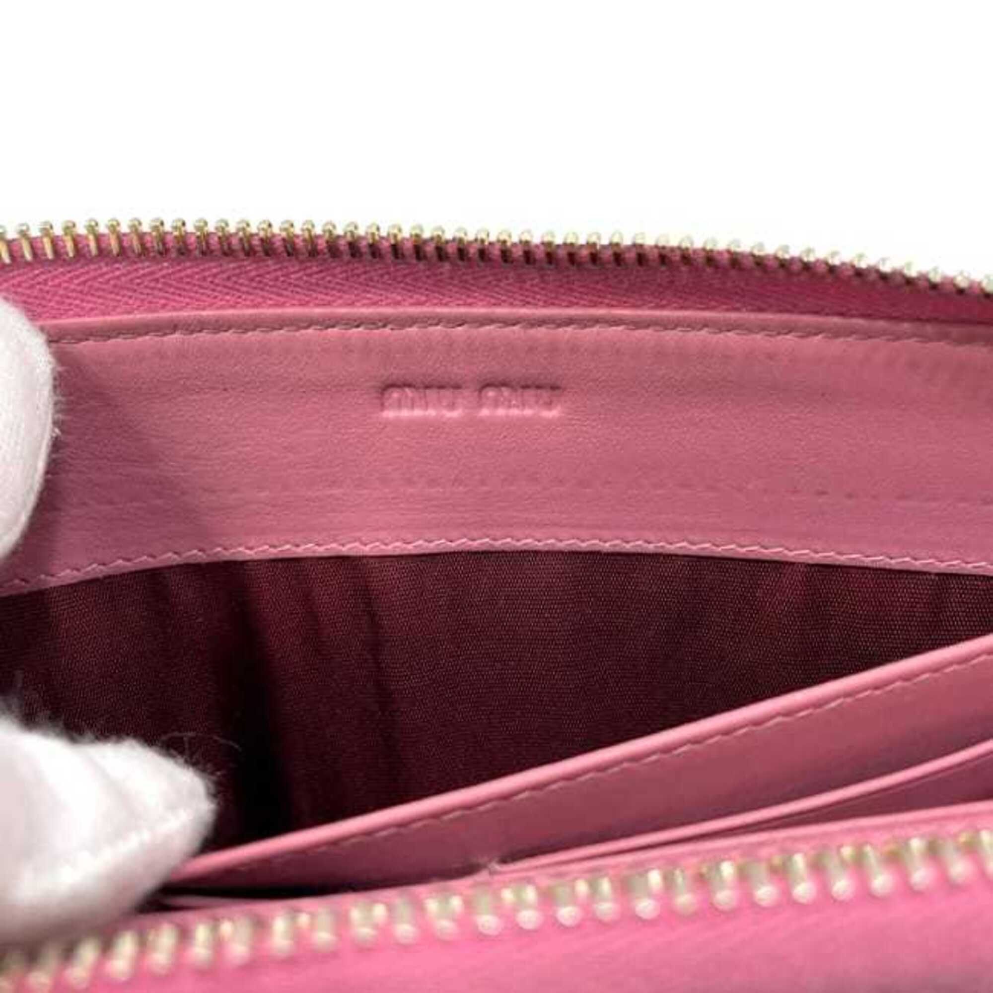 Leather Long Wallet (Bi-Fold) (Pre-Owned) - Miu Miu - Modalova