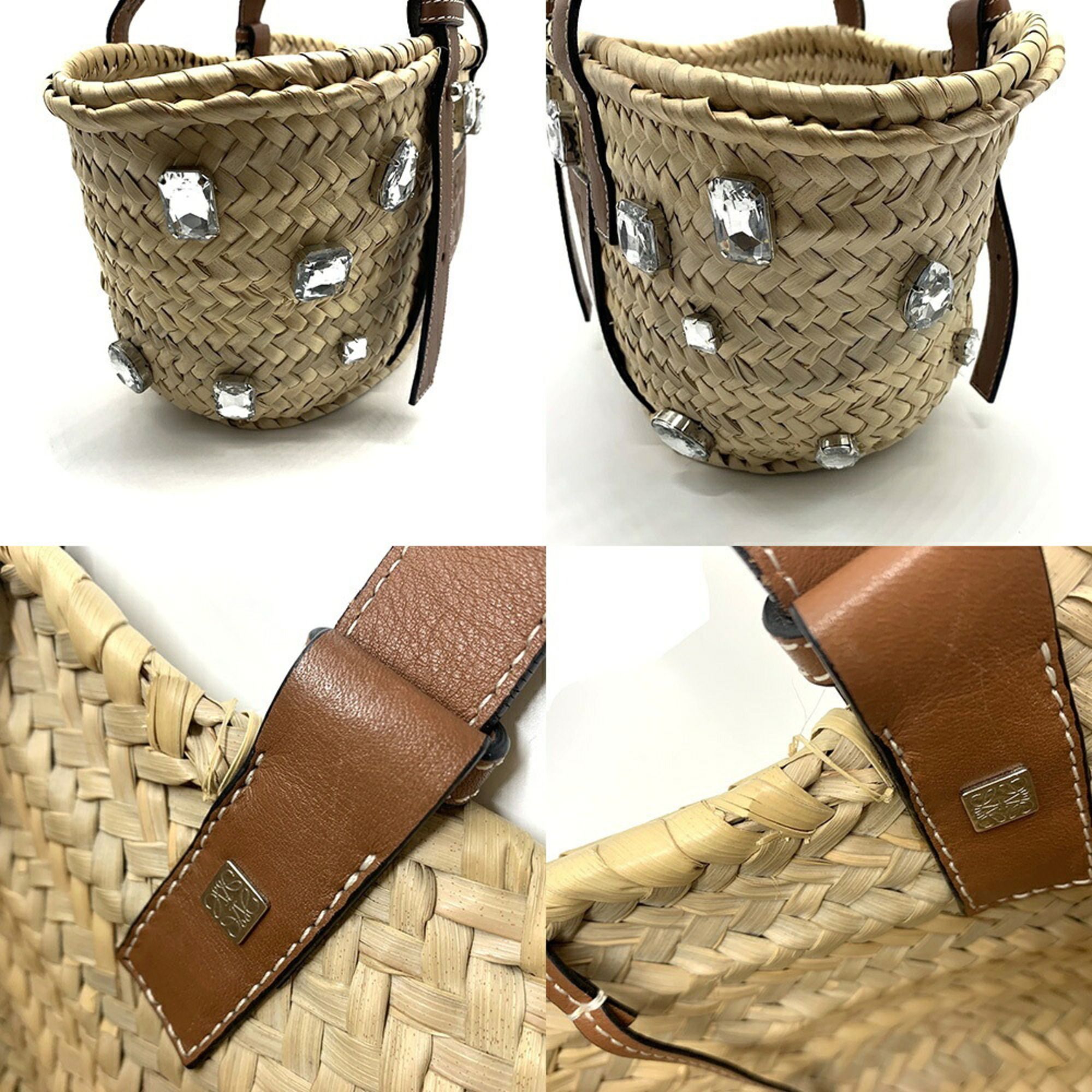 Leather Raffia Basket (Pre-Owned) - Loewe - Modalova
