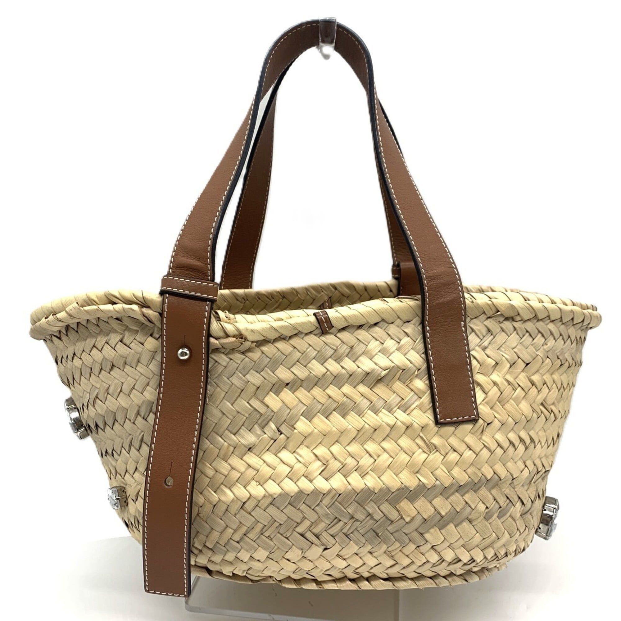 Leather Raffia Basket (Pre-Owned) - Loewe - Modalova