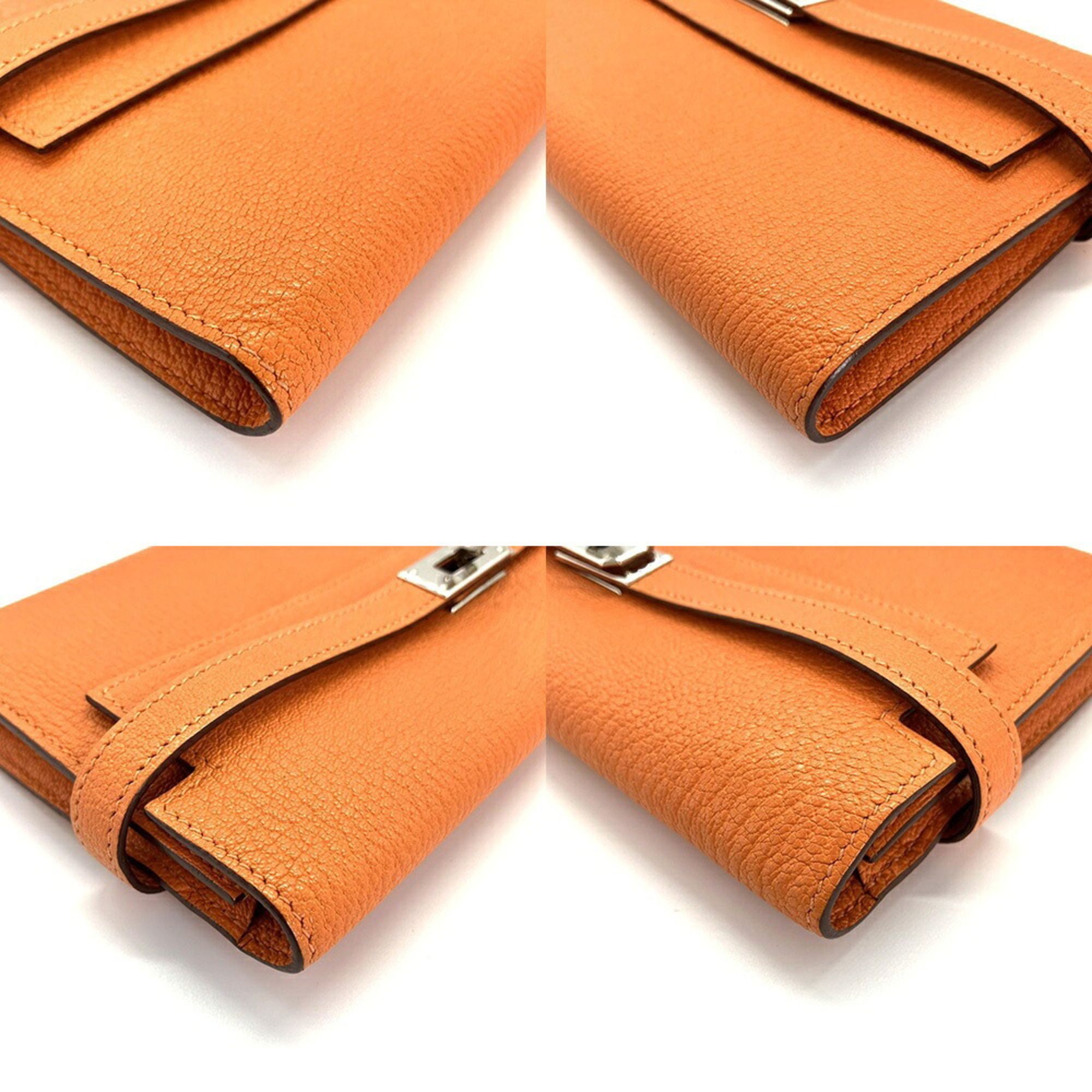 Chevre Leather Long Wallet (Bi-Fold) (Pre-Owned) - Hermes - Modalova