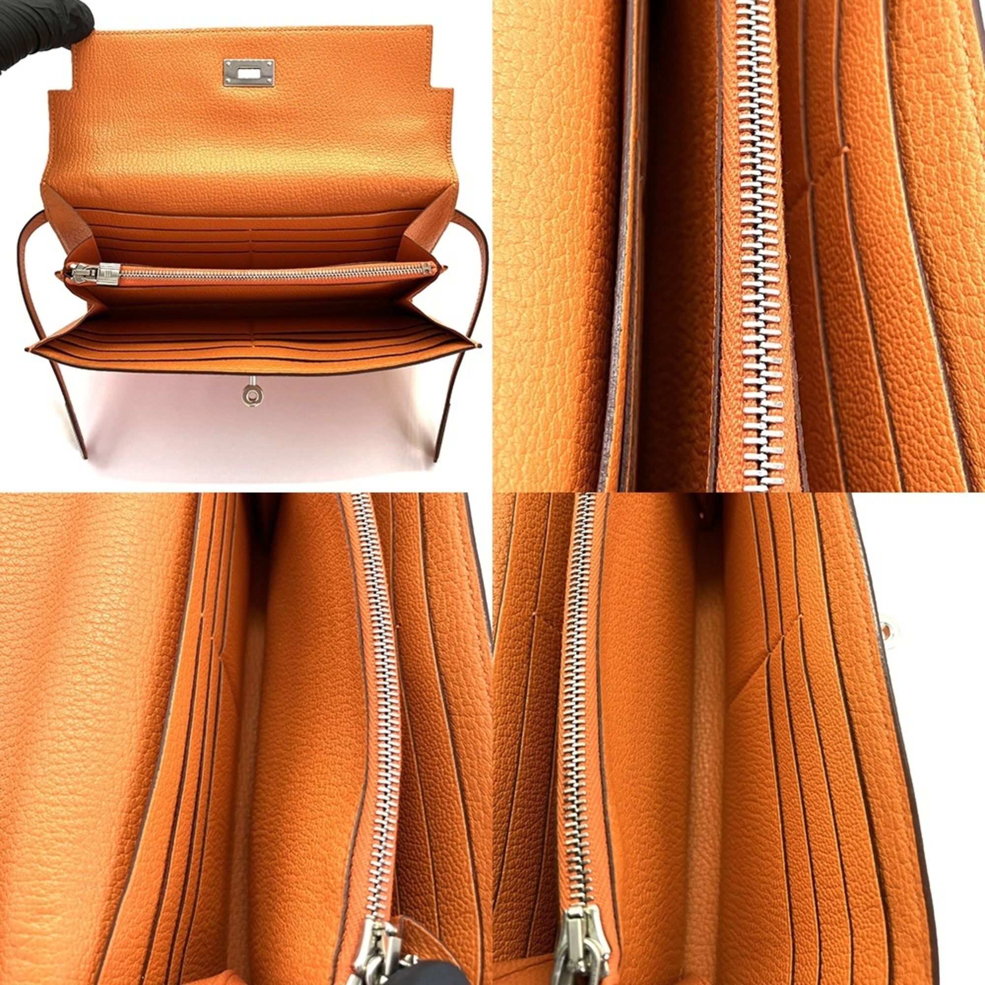 Chevre Leather Long Wallet (Bi-Fold) (Pre-Owned) - Hermes - Modalova