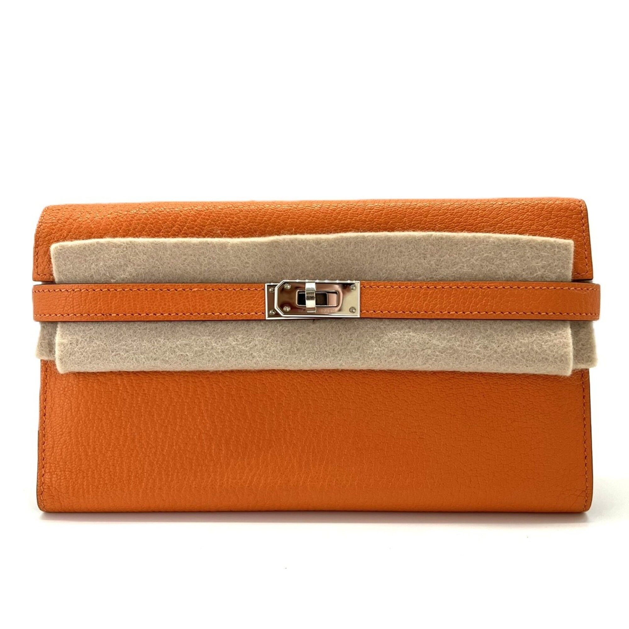 Chevre Leather Long Wallet (Bi-Fold) (Pre-Owned) - Hermes - Modalova