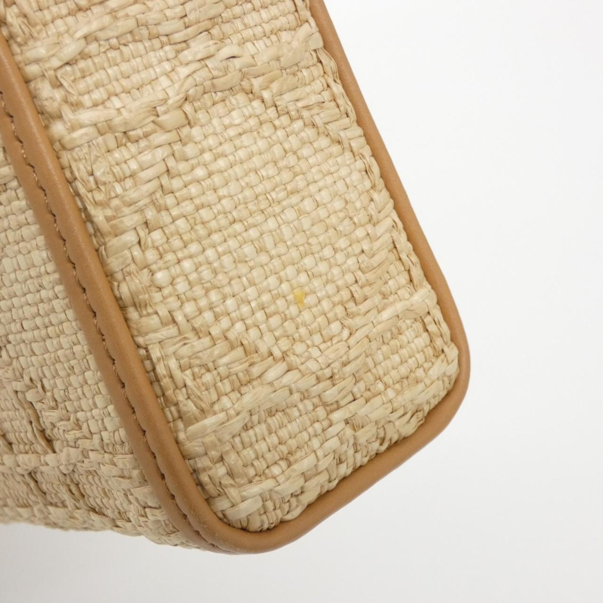 Raffia Leather Handbag (Pre-Owned) - Christian Dior - Modalova