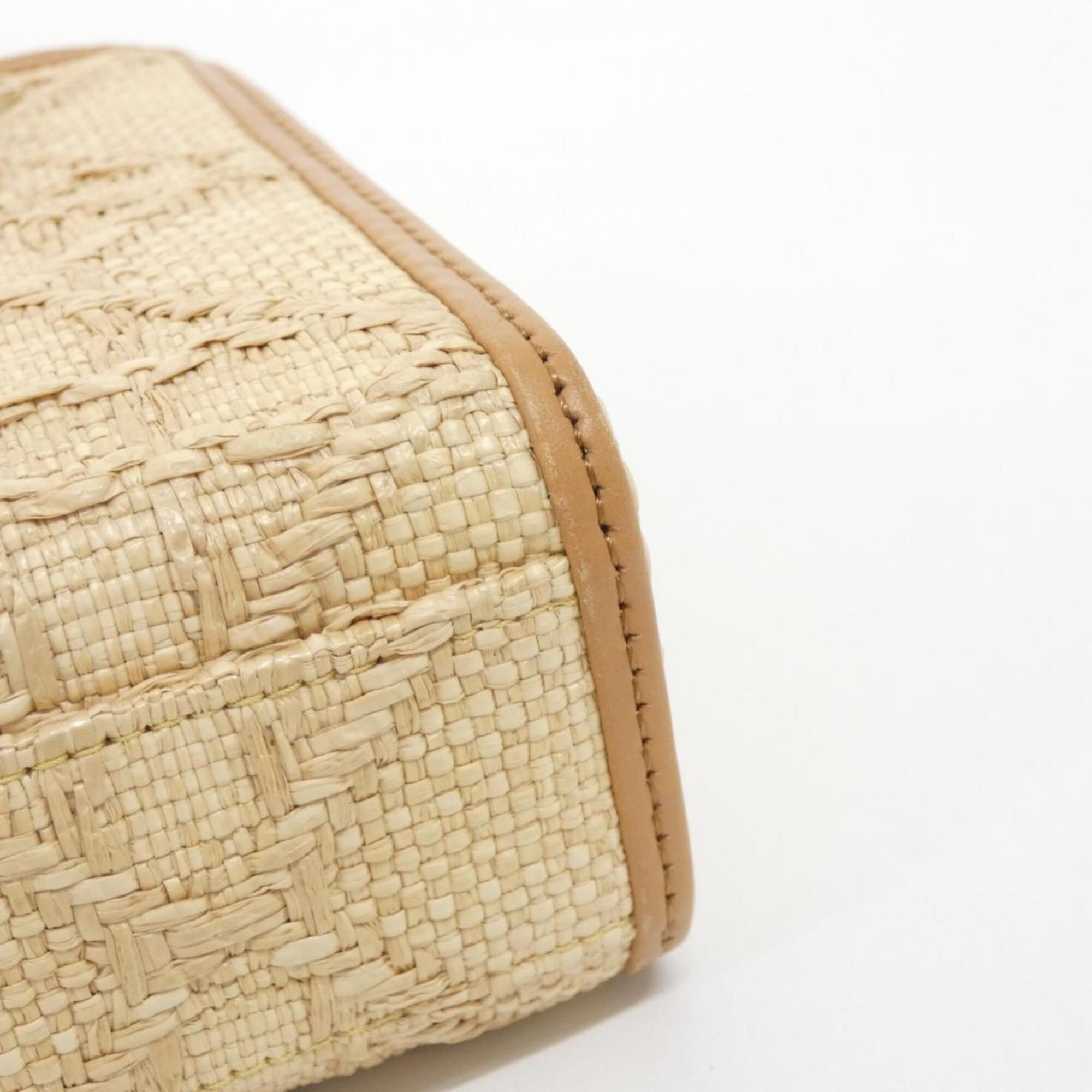 Raffia Leather Handbag (Pre-Owned) - Christian Dior - Modalova