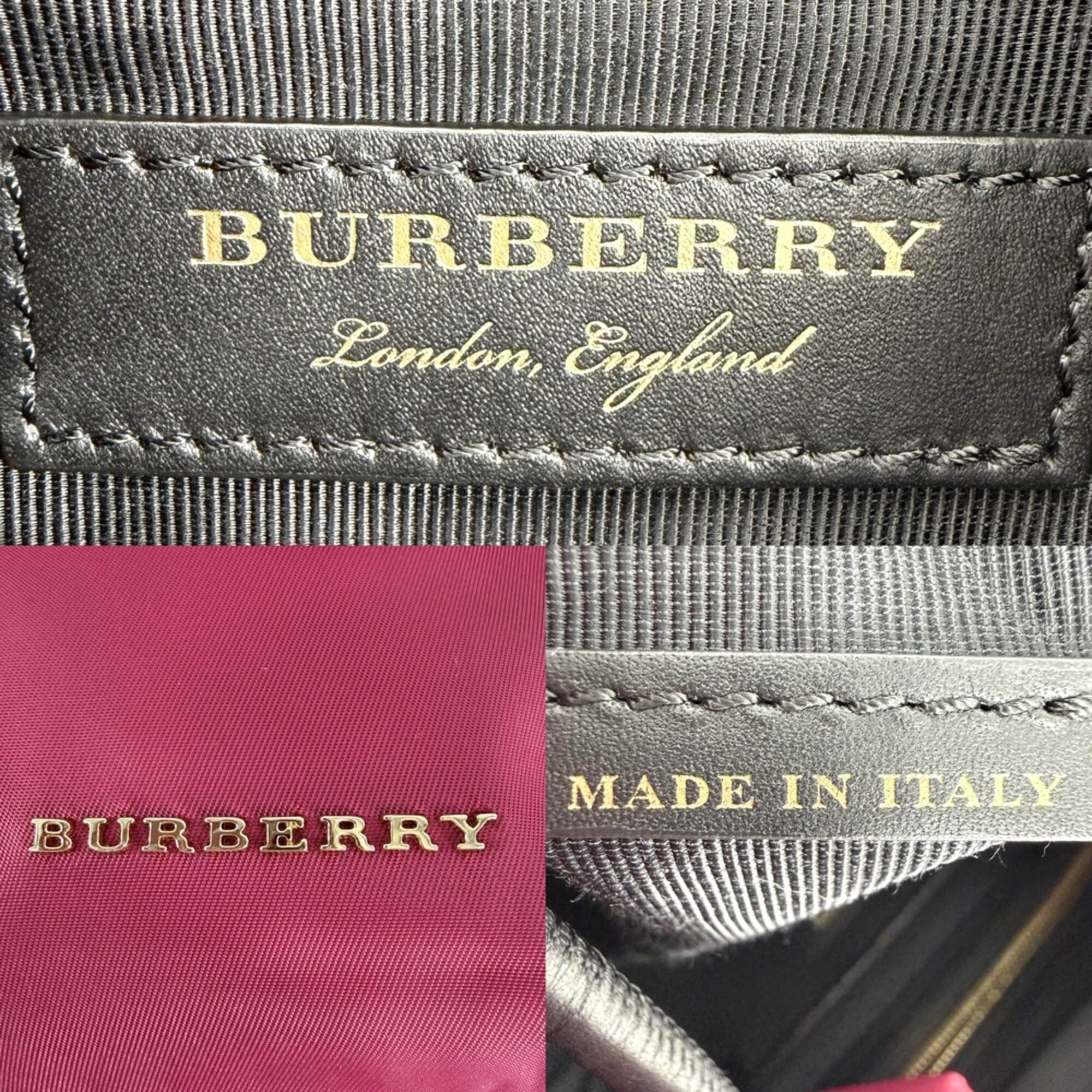 Nylon Leather Backpack (Pre-Owned) - Burberry - Modalova