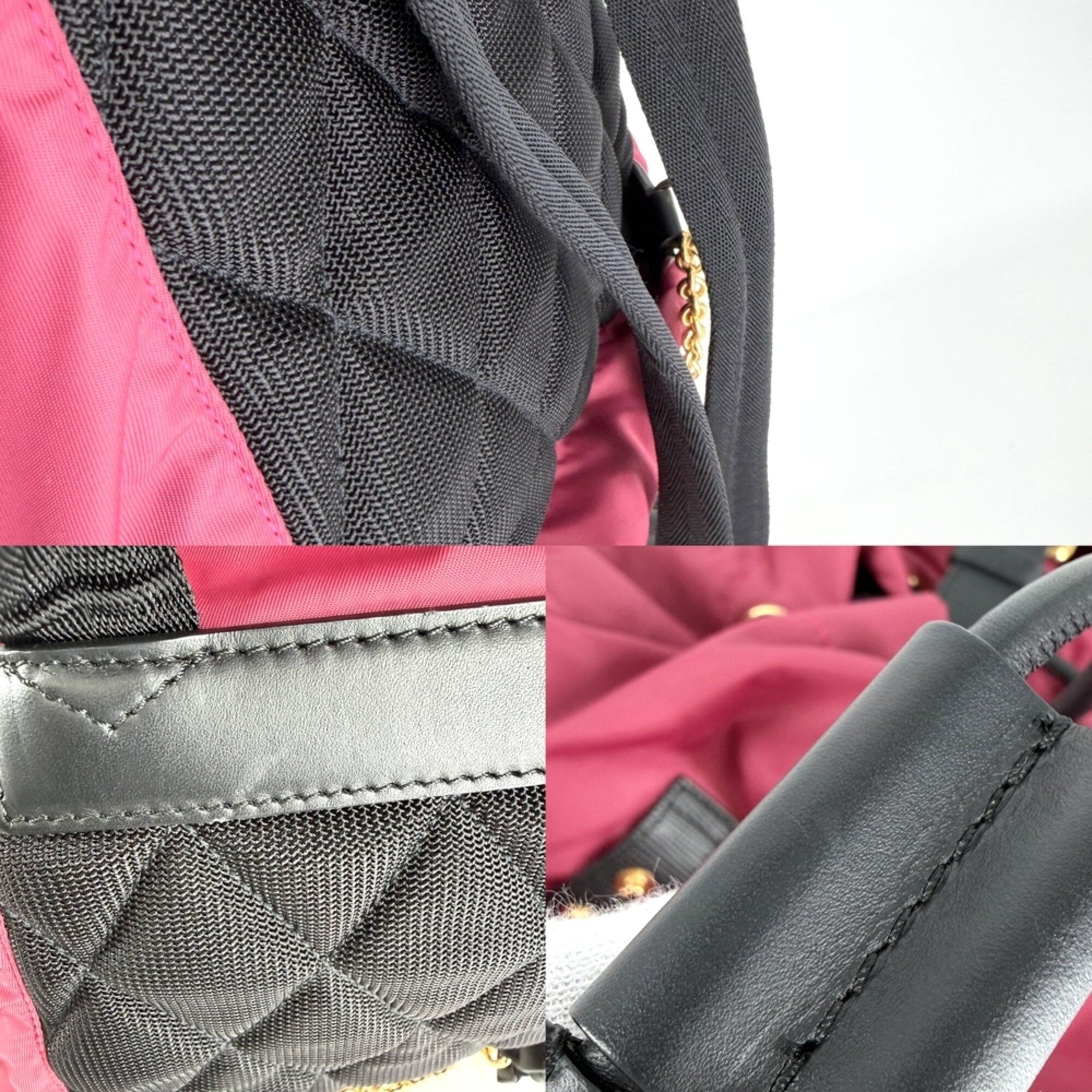 Nylon Leather Backpack (Pre-Owned) - Burberry - Modalova