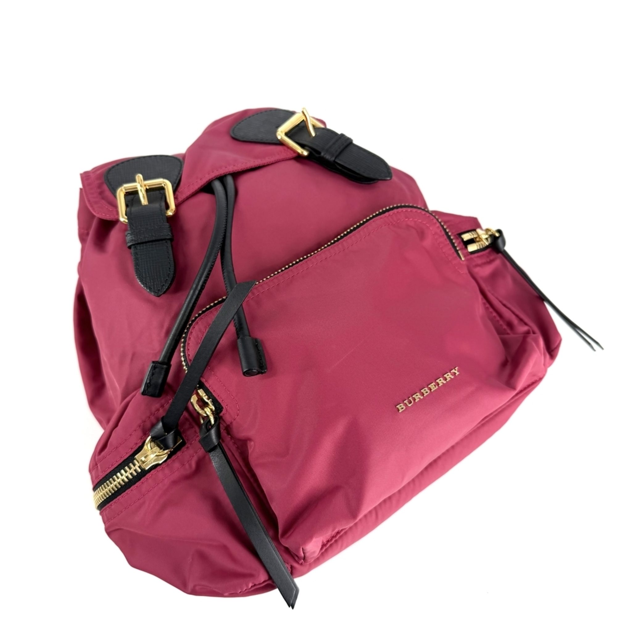 Nylon Leather Backpack (Pre-Owned) - Burberry - Modalova