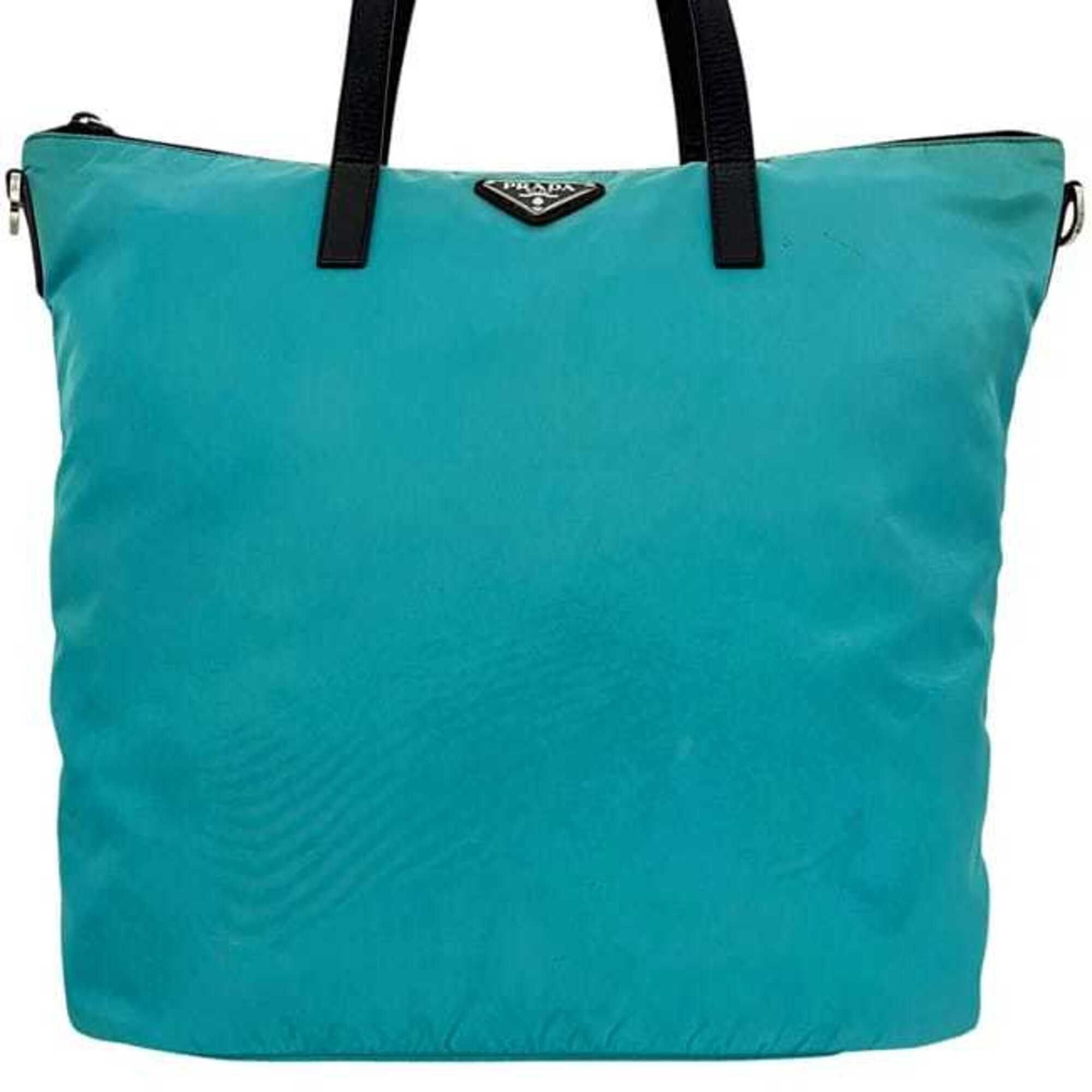 Nylon Leather Shoulder Bag Tote Bag (Pre-Owned) - Prada - Modalova