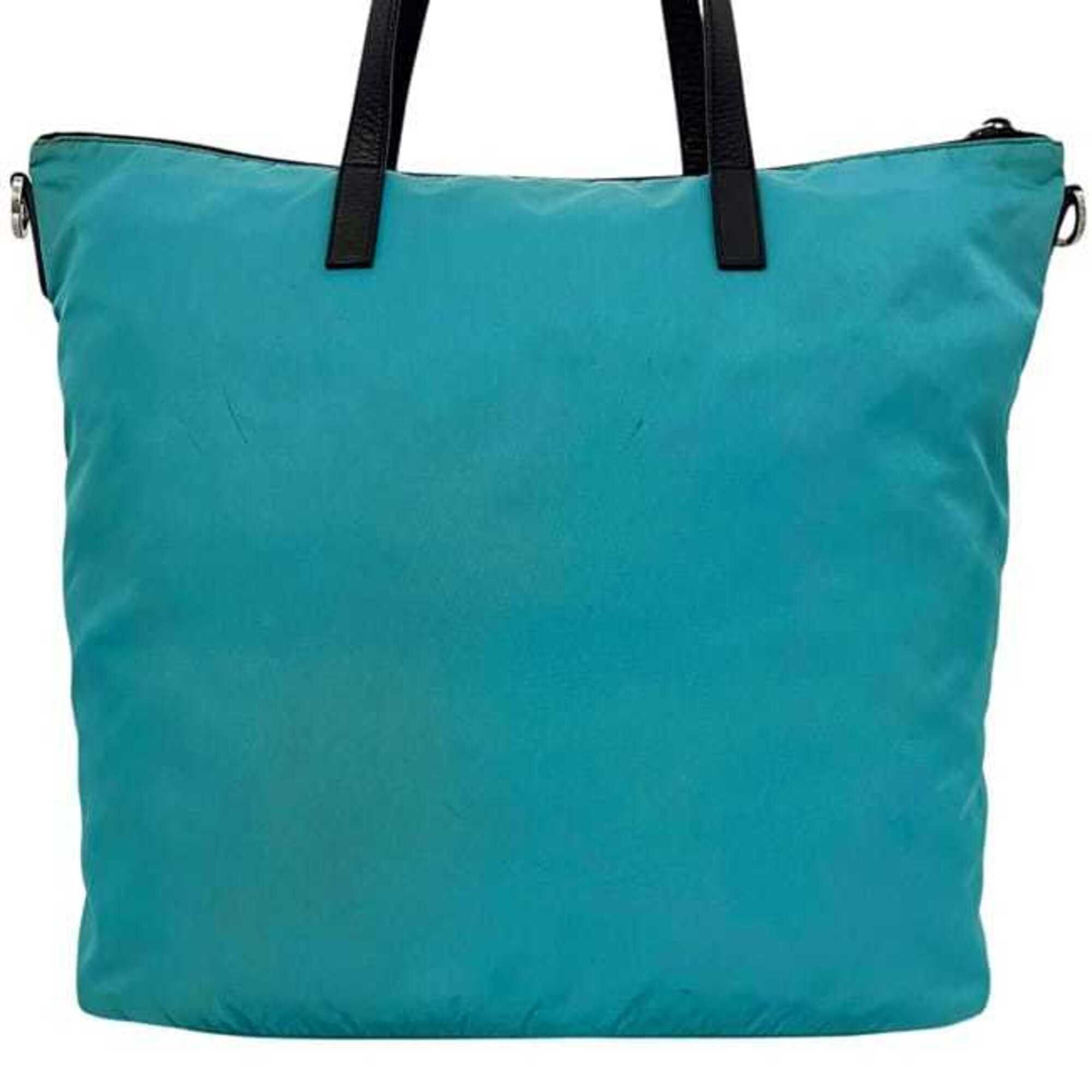 Nylon Leather Shoulder Bag Tote Bag (Pre-Owned) - Prada - Modalova