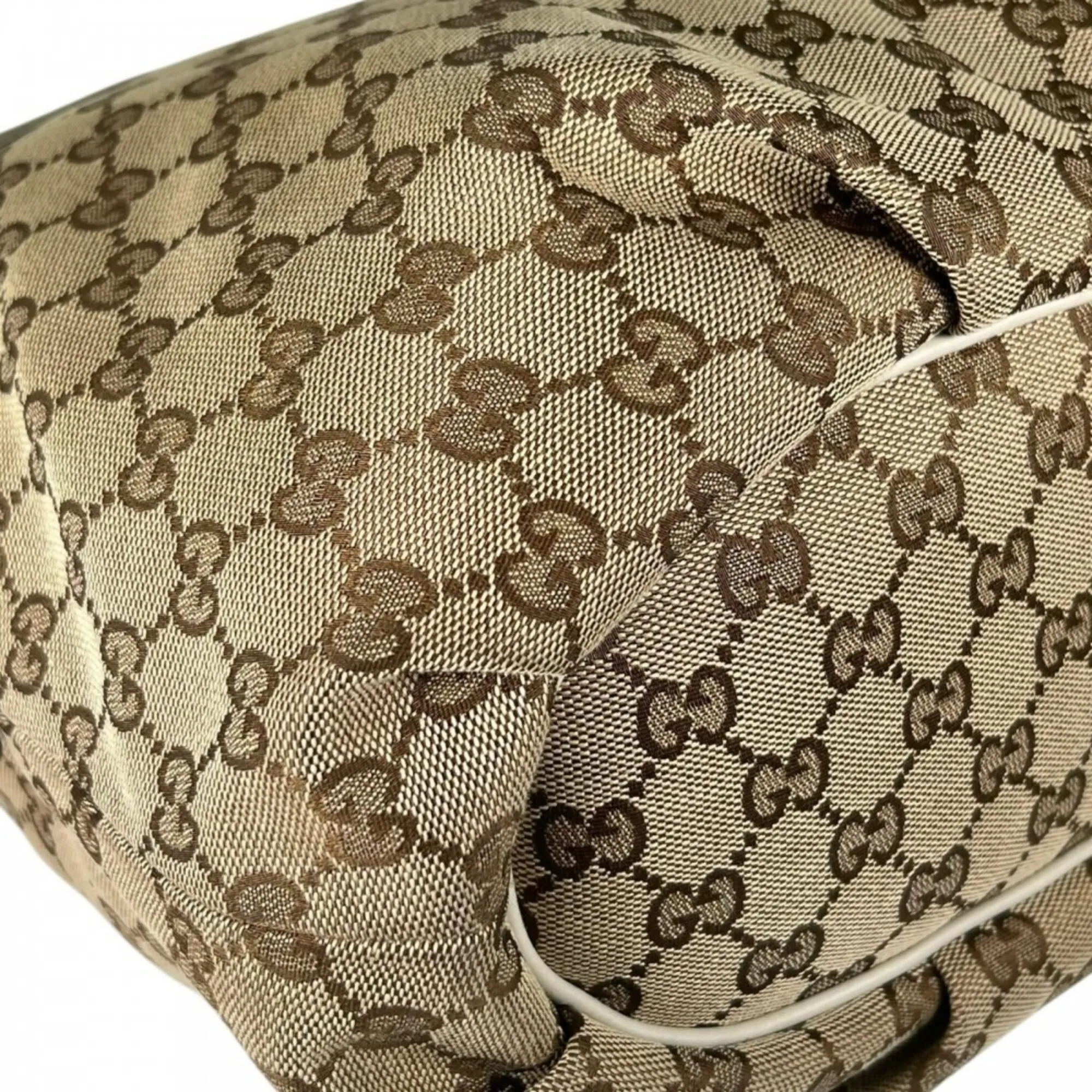 Gold Gg Canvas Shoulder Bag (Pre-Owned) - Gucci - Modalova