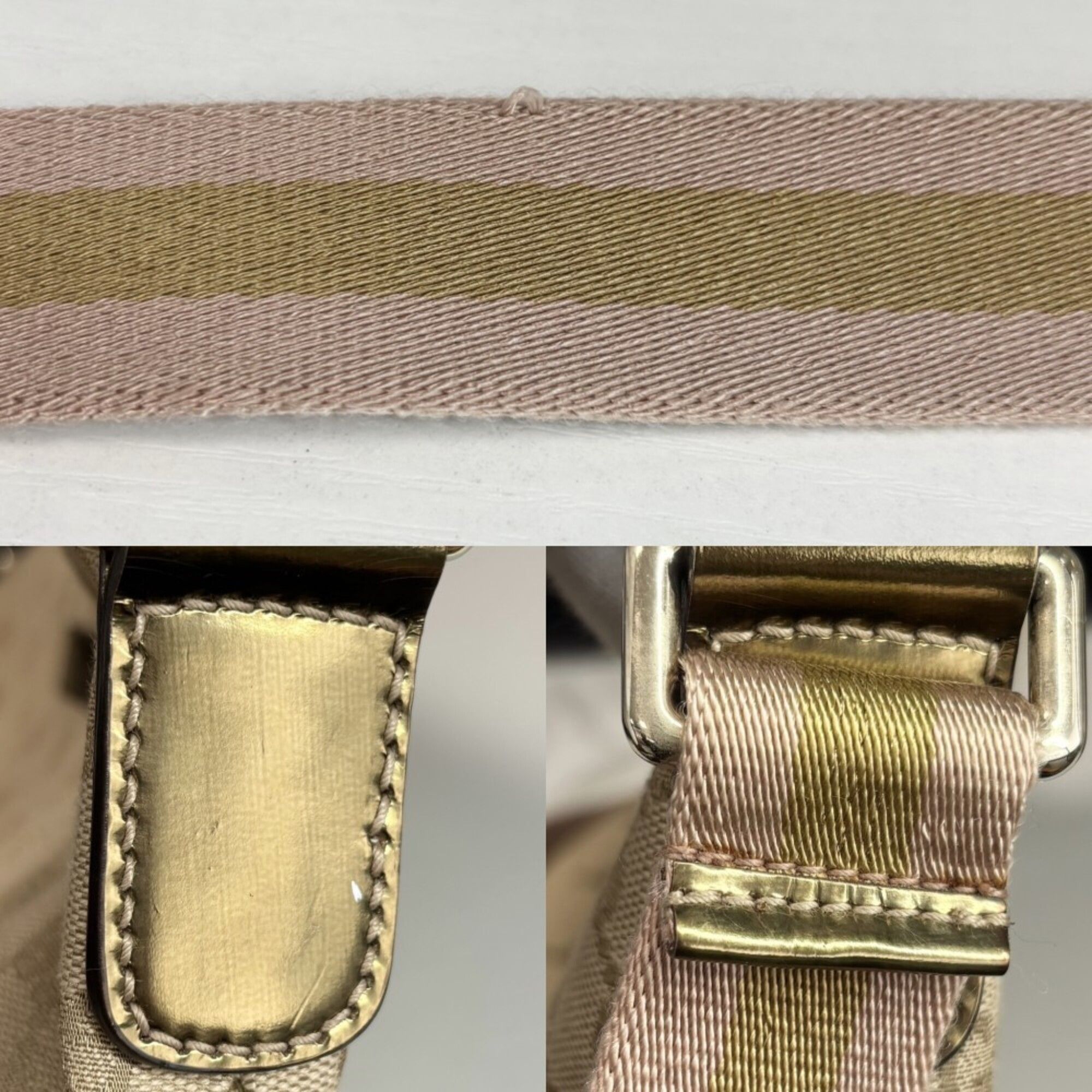 Gold Gg Canvas Shoulder Bag (Pre-Owned) - Gucci - Modalova