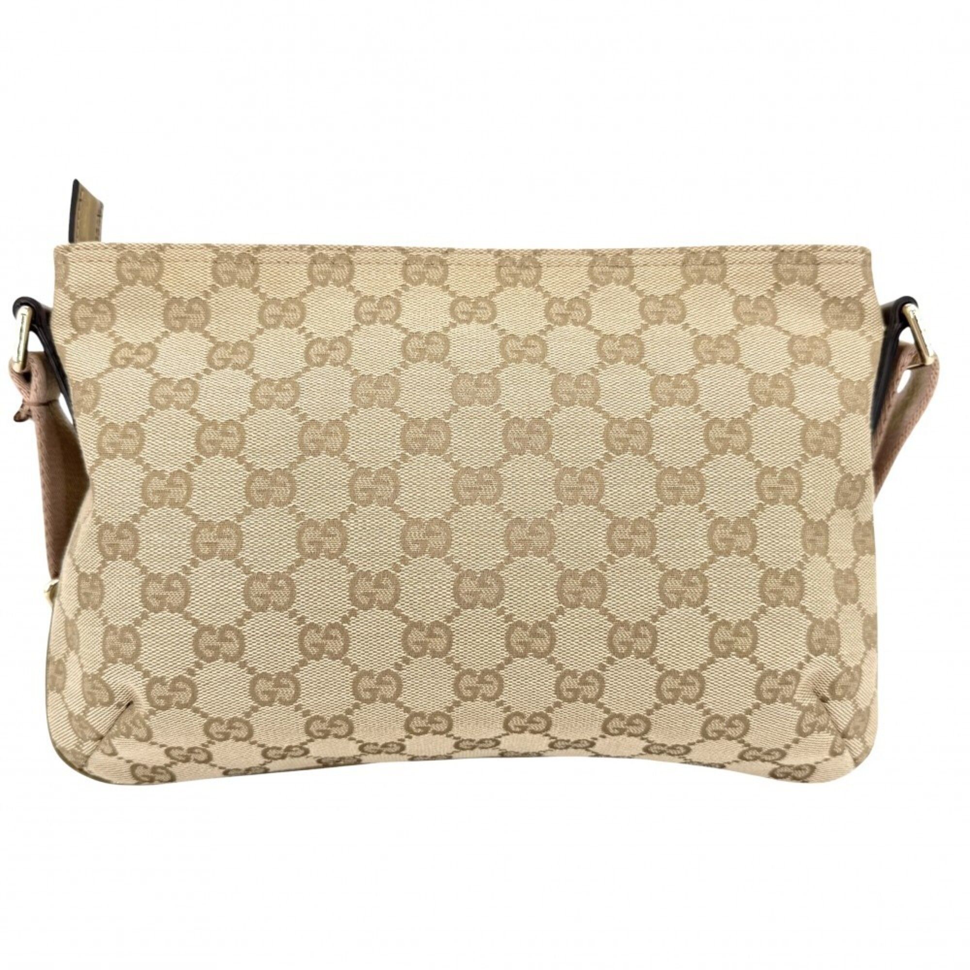 Gold Gg Canvas Shoulder Bag (Pre-Owned) - Gucci - Modalova
