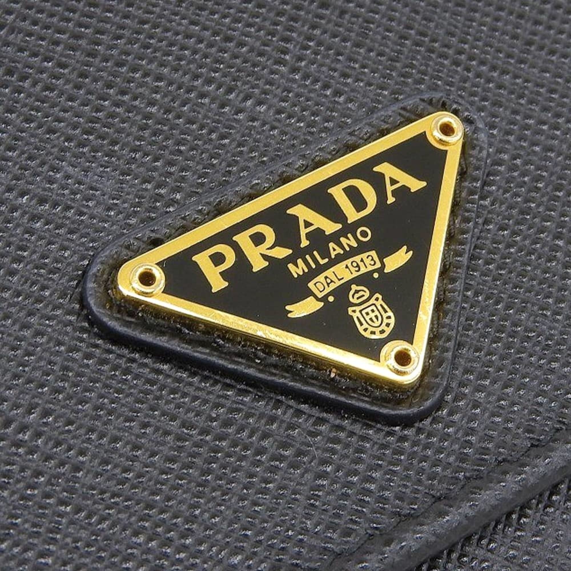 Saffiano Triangle Long Wallet (Bi-Fold) (Pre-Owned) - Prada - Modalova