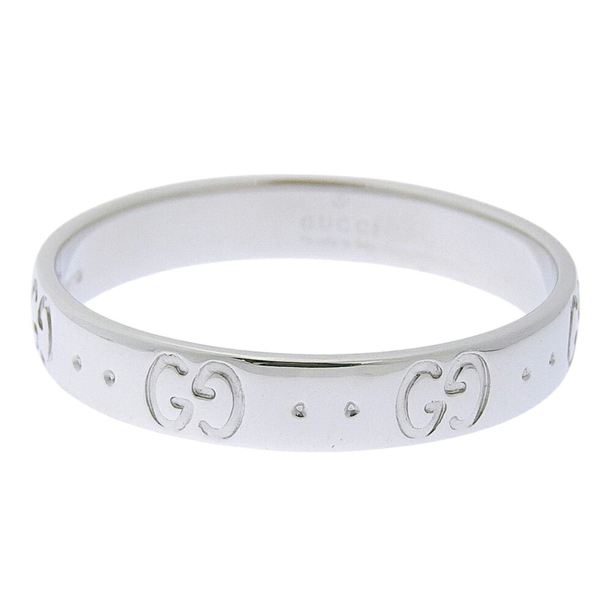 White Gold (18K) Band Ring (Pre-Owned) - Gucci - Modalova
