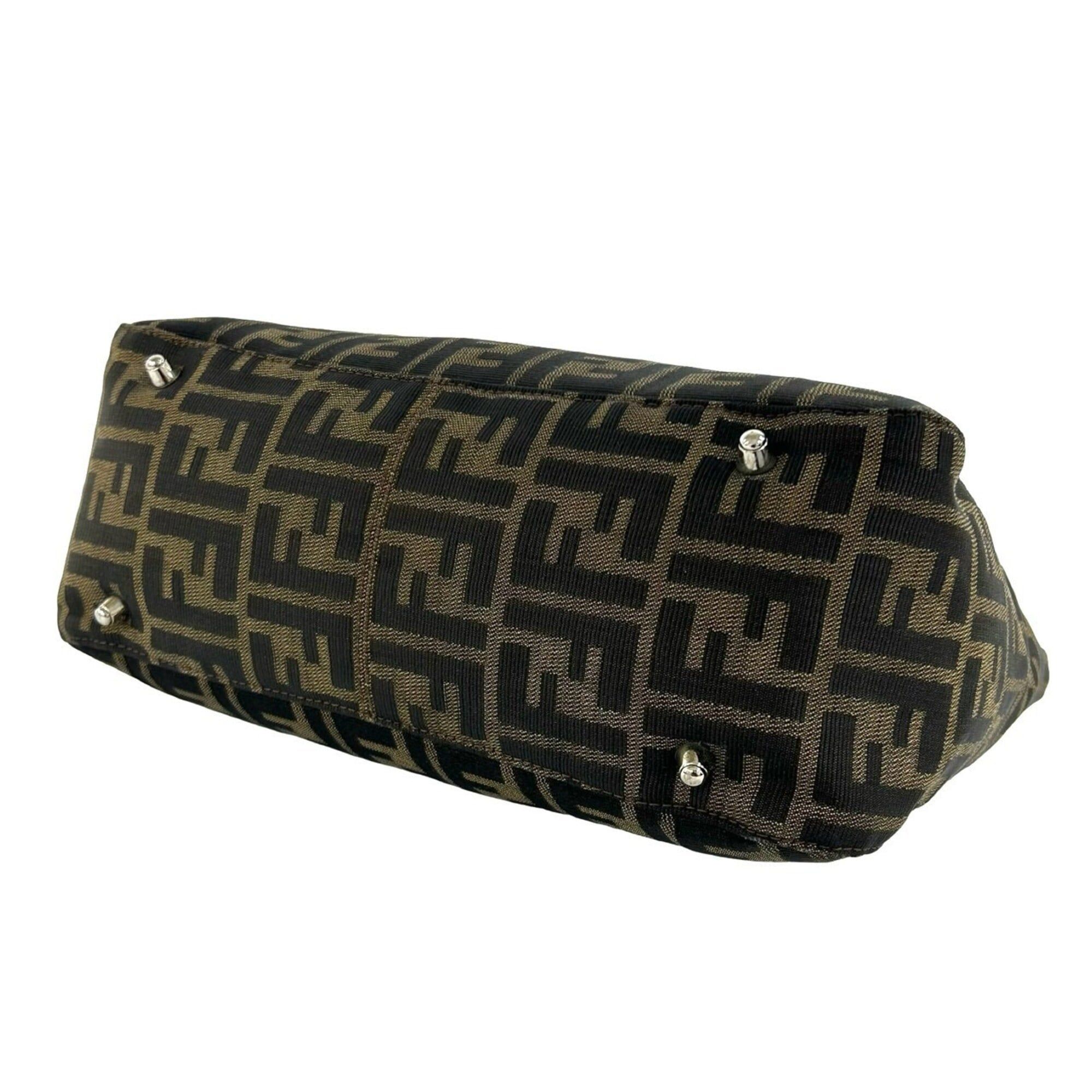 Canvas Leather Handbag Tote Bag (Pre-Owned) - Fendi - Modalova