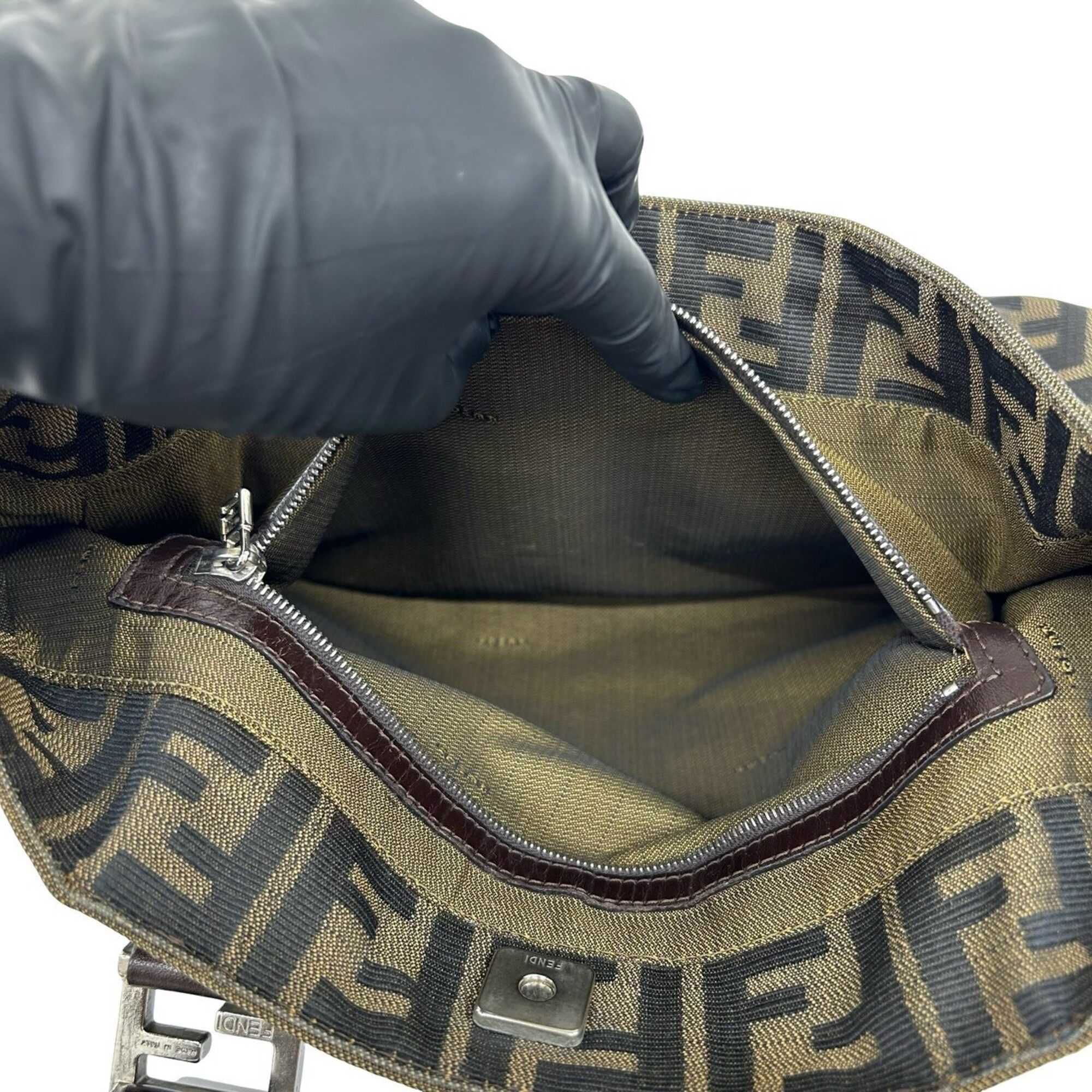 Canvas Leather Handbag Tote Bag (Pre-Owned) - Fendi - Modalova