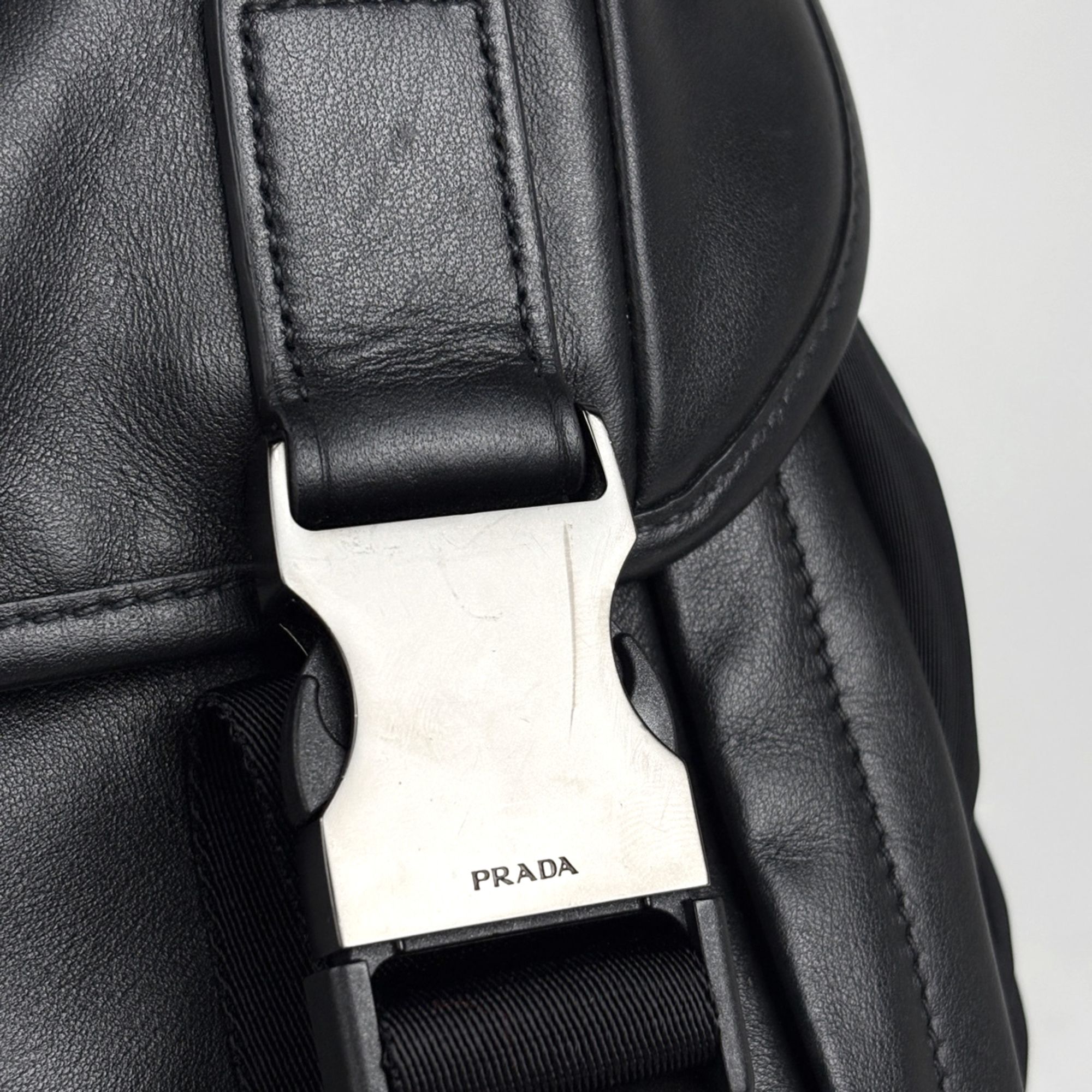 Tessuto Leather Backpack (Pre-Owned) - Prada - Modalova