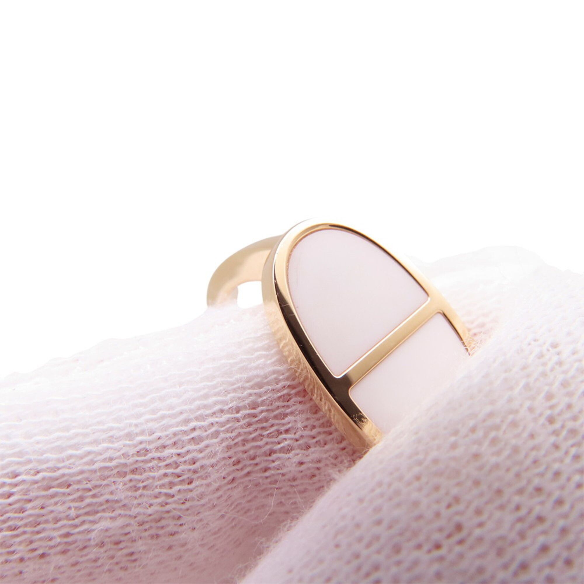 Pink Gold (18K) Ceramic Band Ring (Pre-Owned) - Hermes - Modalova
