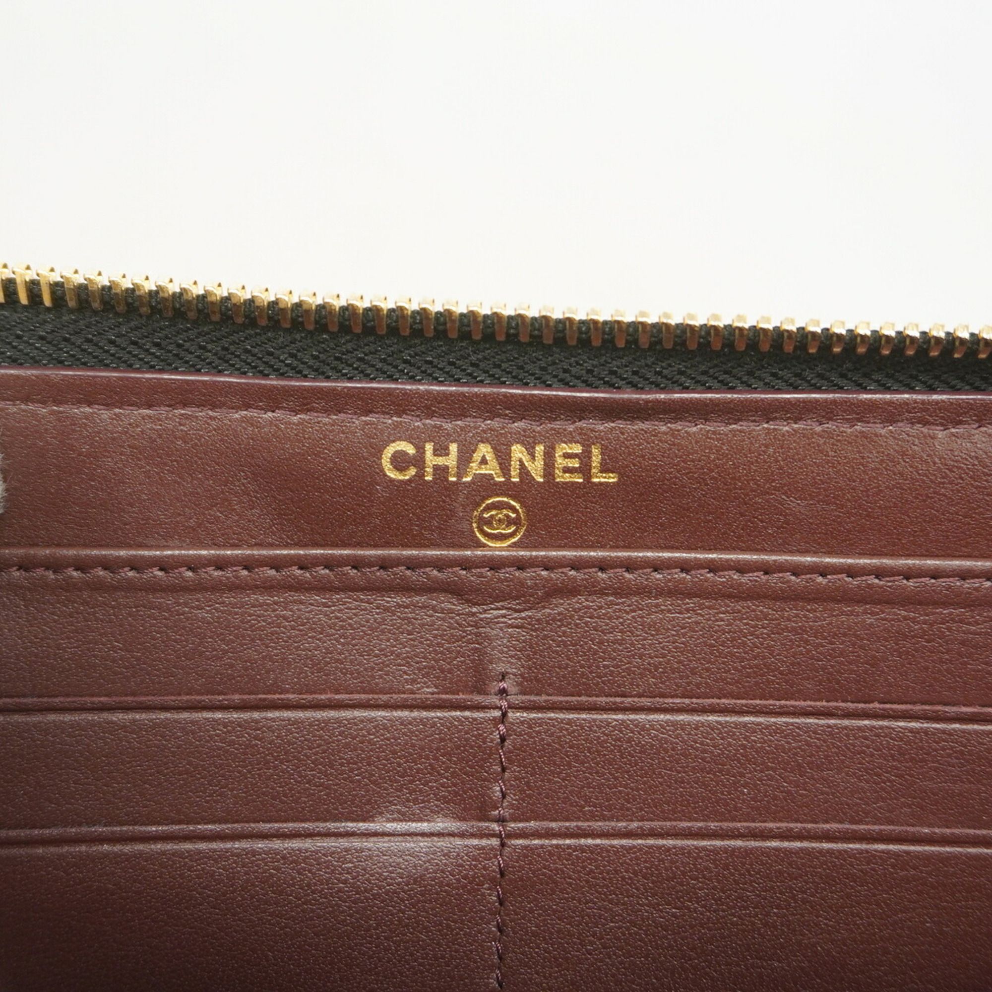 Grained Calfskin Long Wallet (Bi-Fold) (Pre-Owned) - Chanel - Modalova