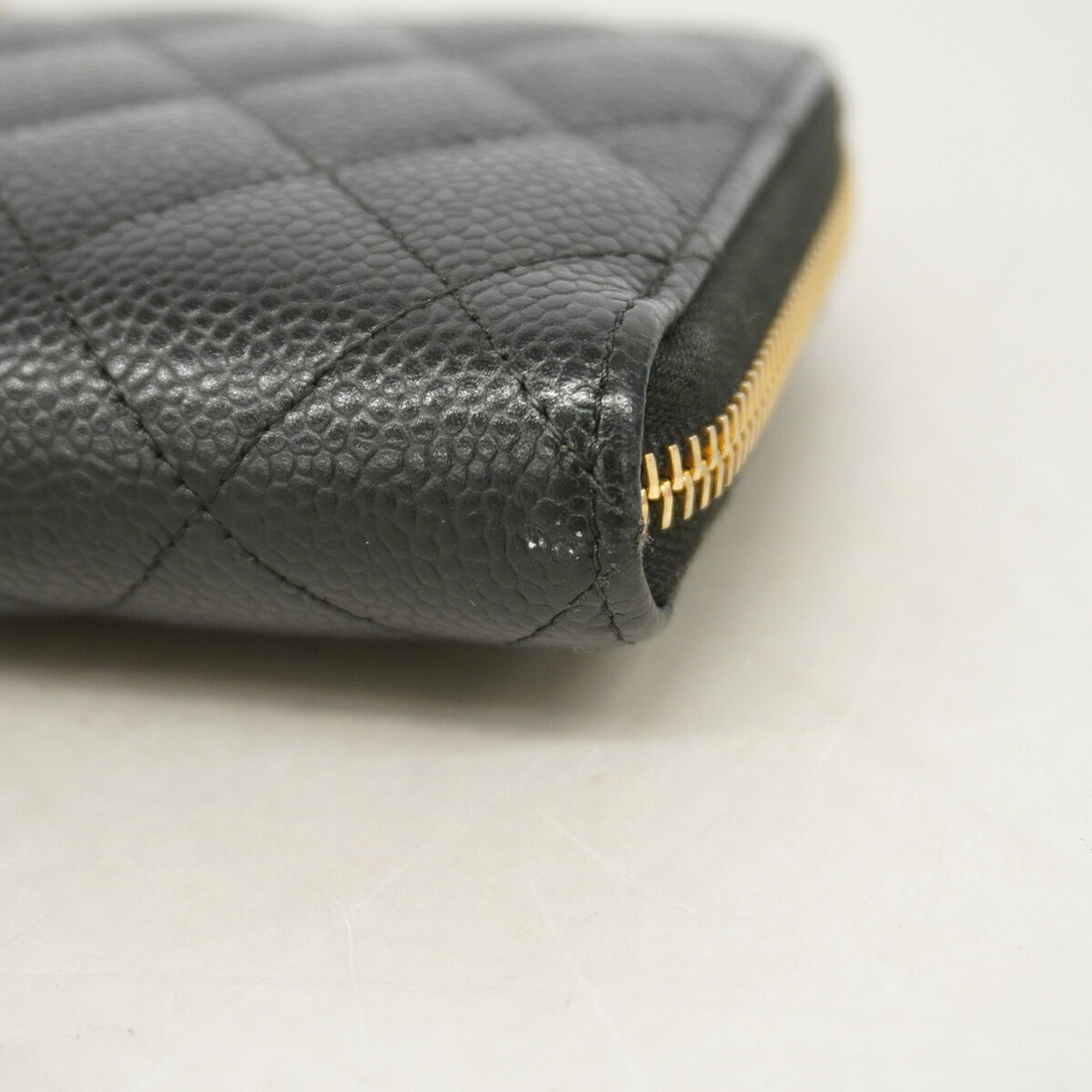 Grained Calfskin Long Wallet (Bi-Fold) (Pre-Owned) - Chanel - Modalova