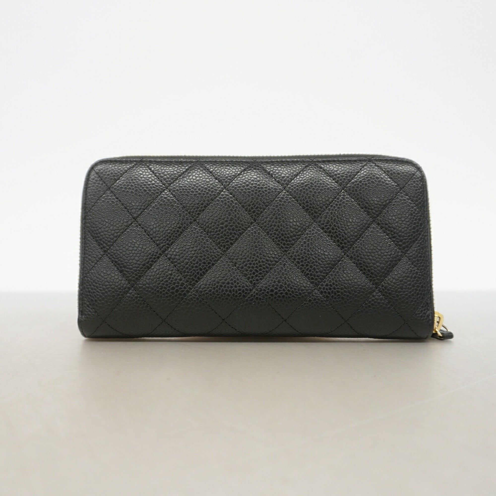 Grained Calfskin Long Wallet (Bi-Fold) (Pre-Owned) - Chanel - Modalova