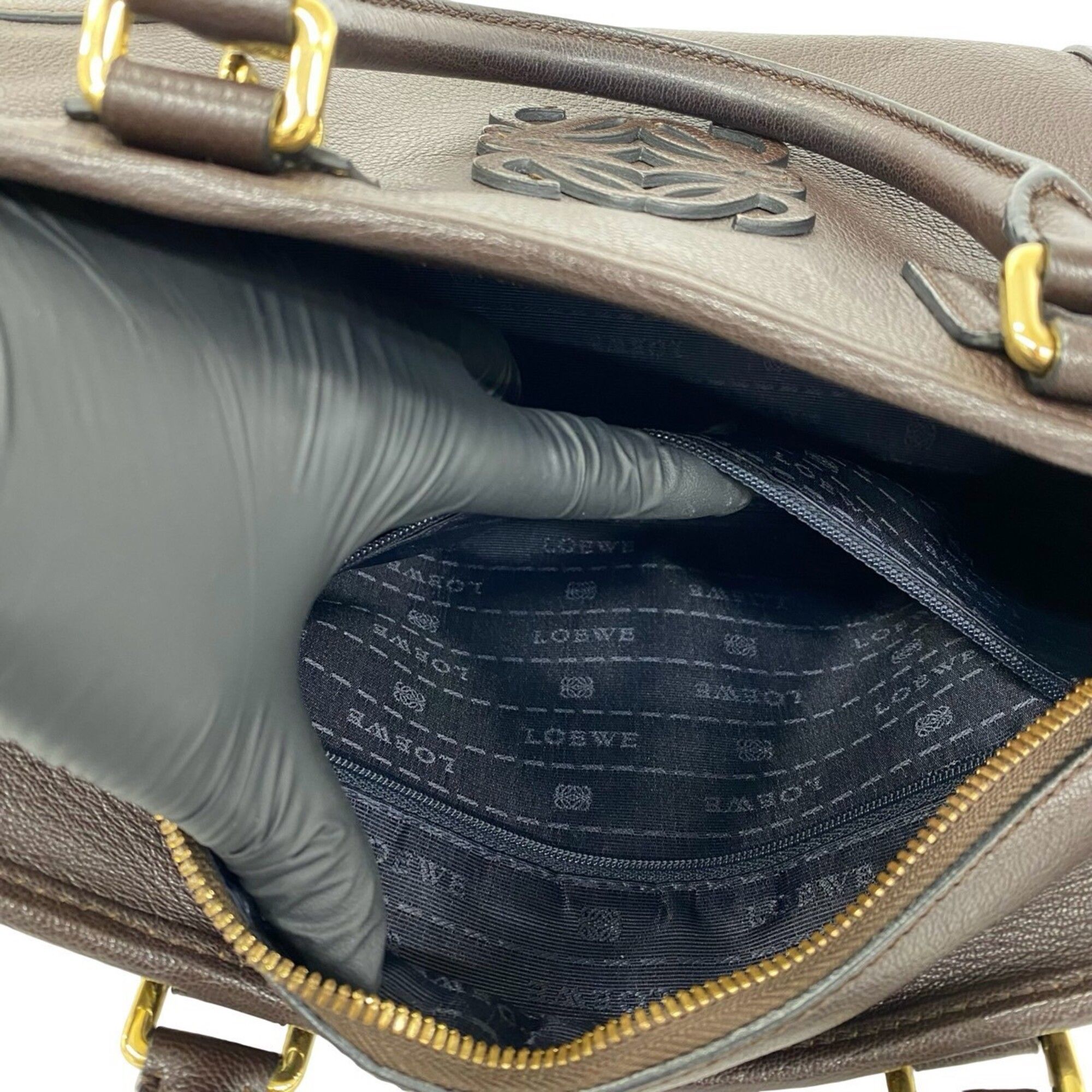 Leather Boston Bag Handbag (Pre-Owned) - Loewe - Modalova