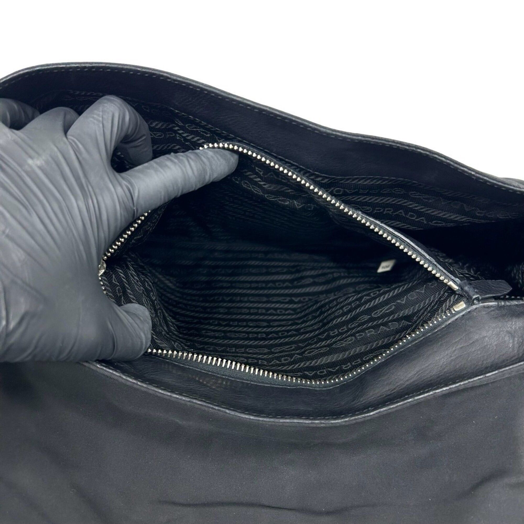 Nylon Leather Shoulder Bag Tote Bag (Pre-Owned) - Prada - Modalova