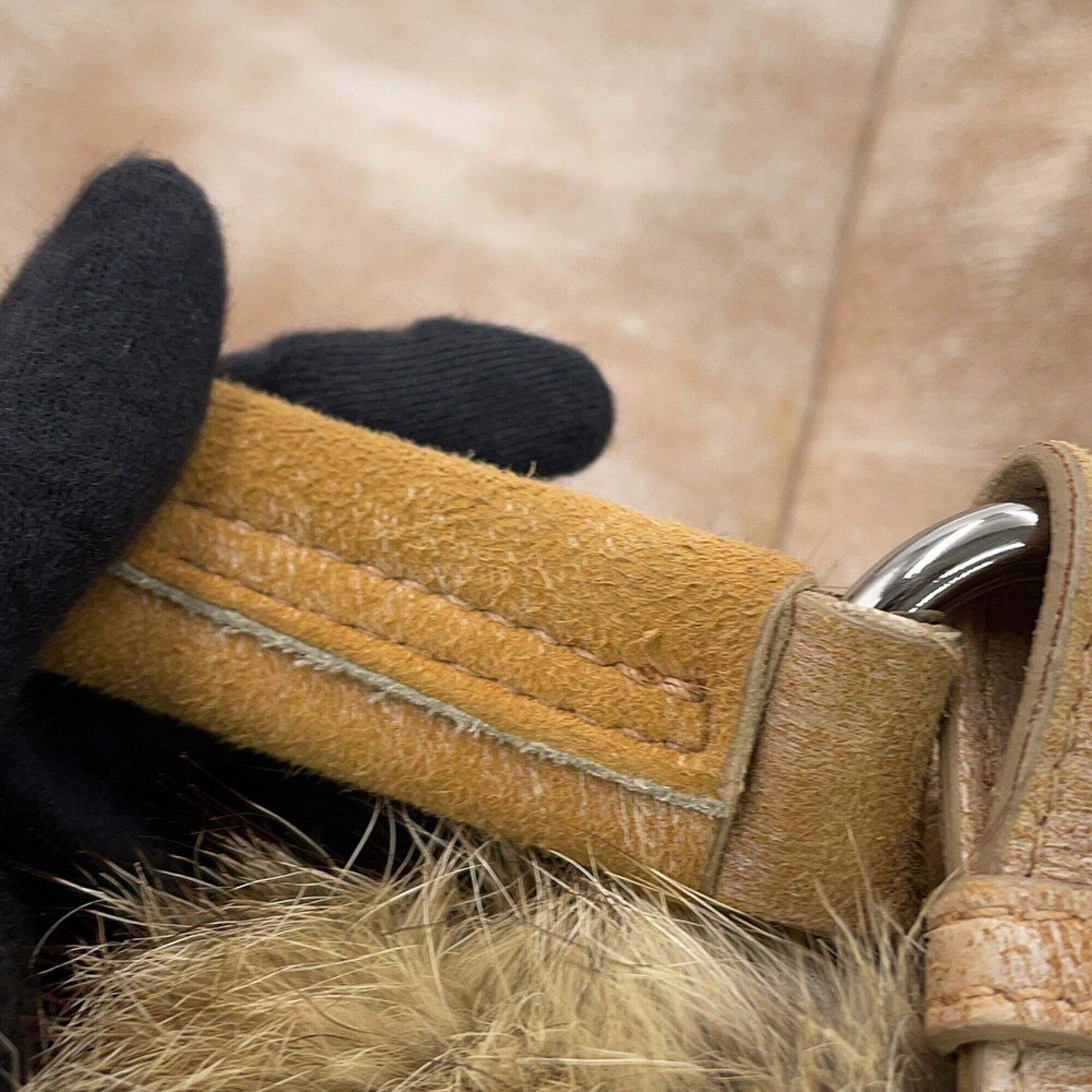 Fur Handbag Pouch Tote Bag (Pre-Owned) - Prada - Modalova