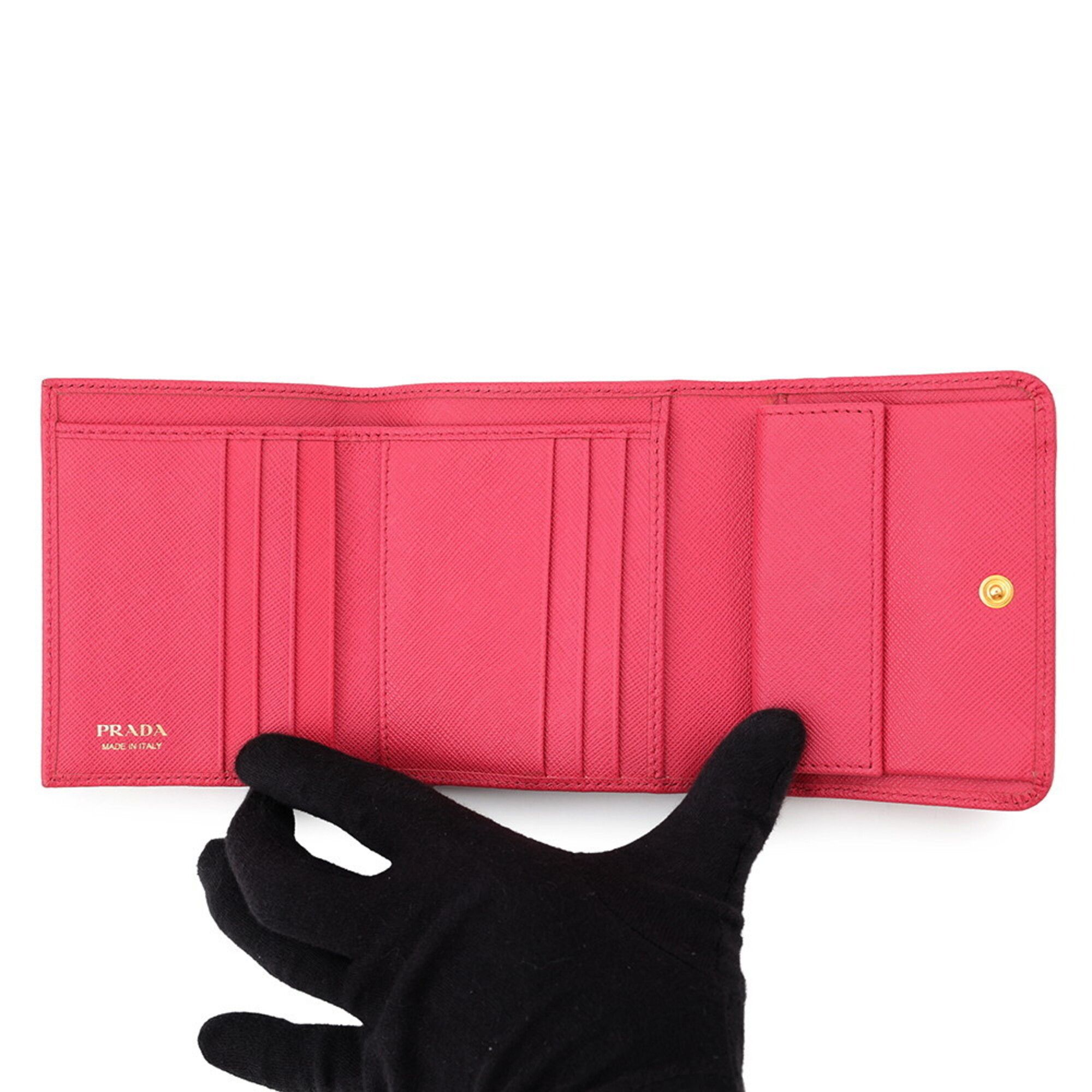 Leather Wallet (Tri-Fold) (Pre-Owned) - Prada - Modalova