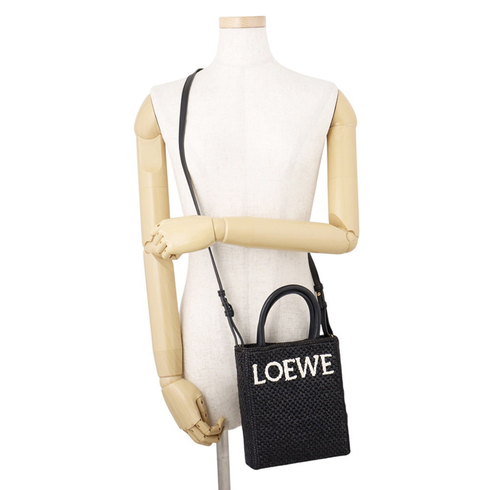 Raffia Leather Handbag Shoulder Bag (Pre-Owned) - Loewe - Modalova