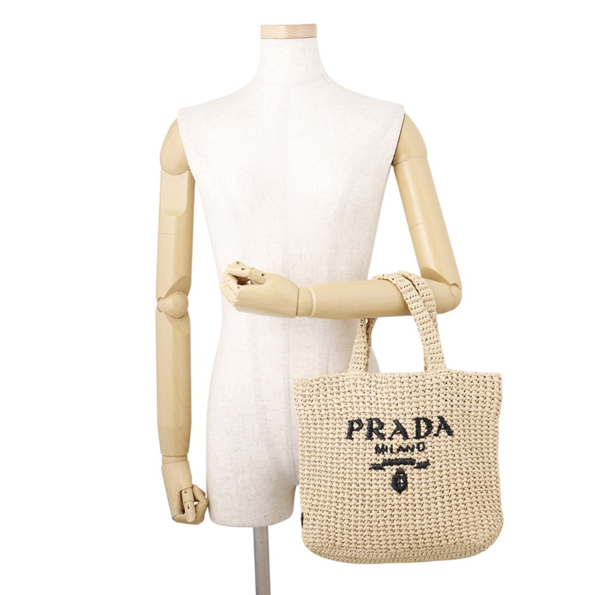 Raffia Handbag Tote Bag (Pre-Owned) - Prada - Modalova