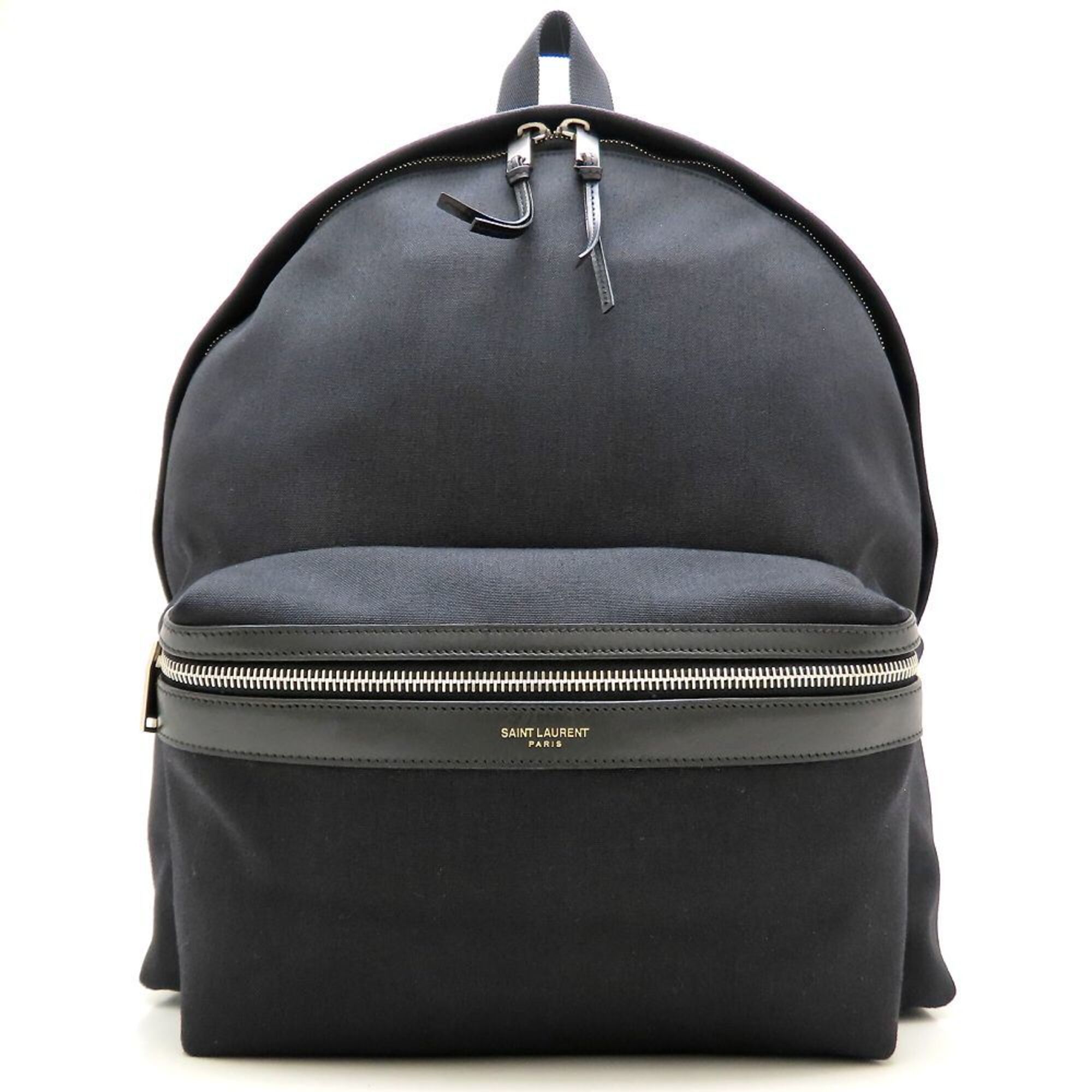 Canvas Leather Backpack (Pre-Owned) - Yves Saint Laurent - Modalova