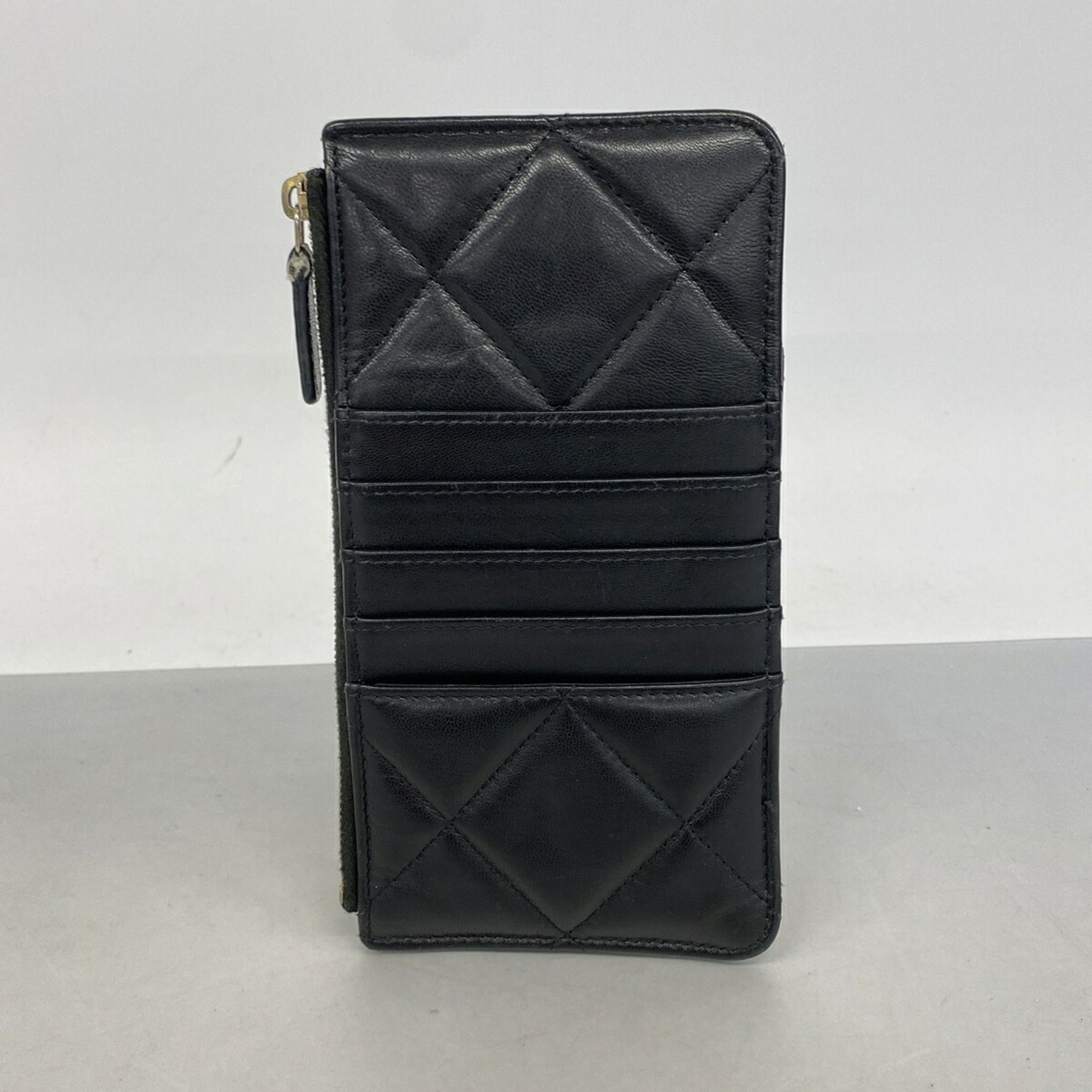 Leather Long Wallet (Bi-Fold) (Pre-Owned) - Chanel - Modalova
