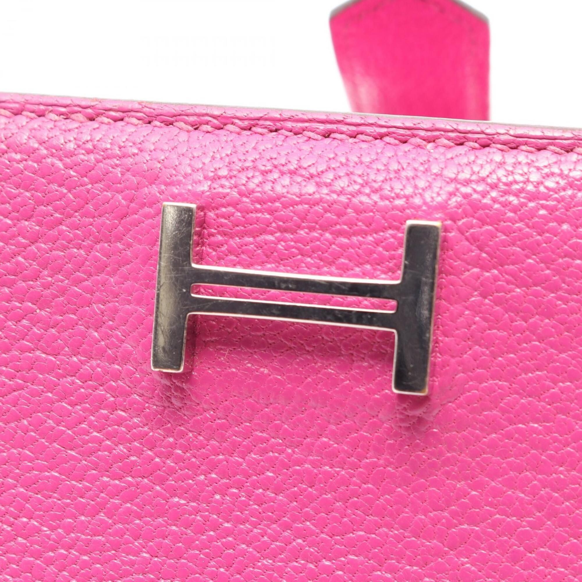 Chevre Leather Wallet (Tri-Fold) (Pre-Owned) - Hermes - Modalova