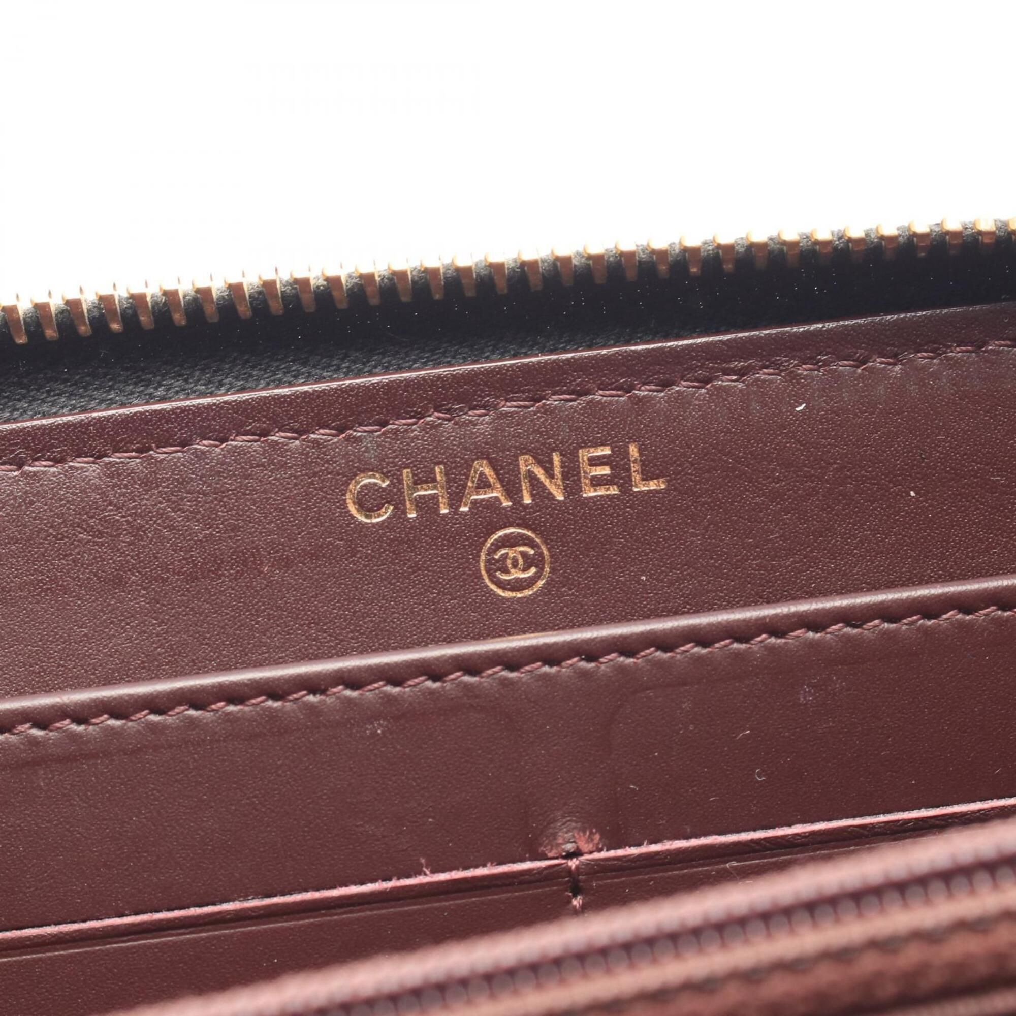 Grained Calfskin Long Wallet (Bi-Fold) (Pre-Owned) - Chanel - Modalova