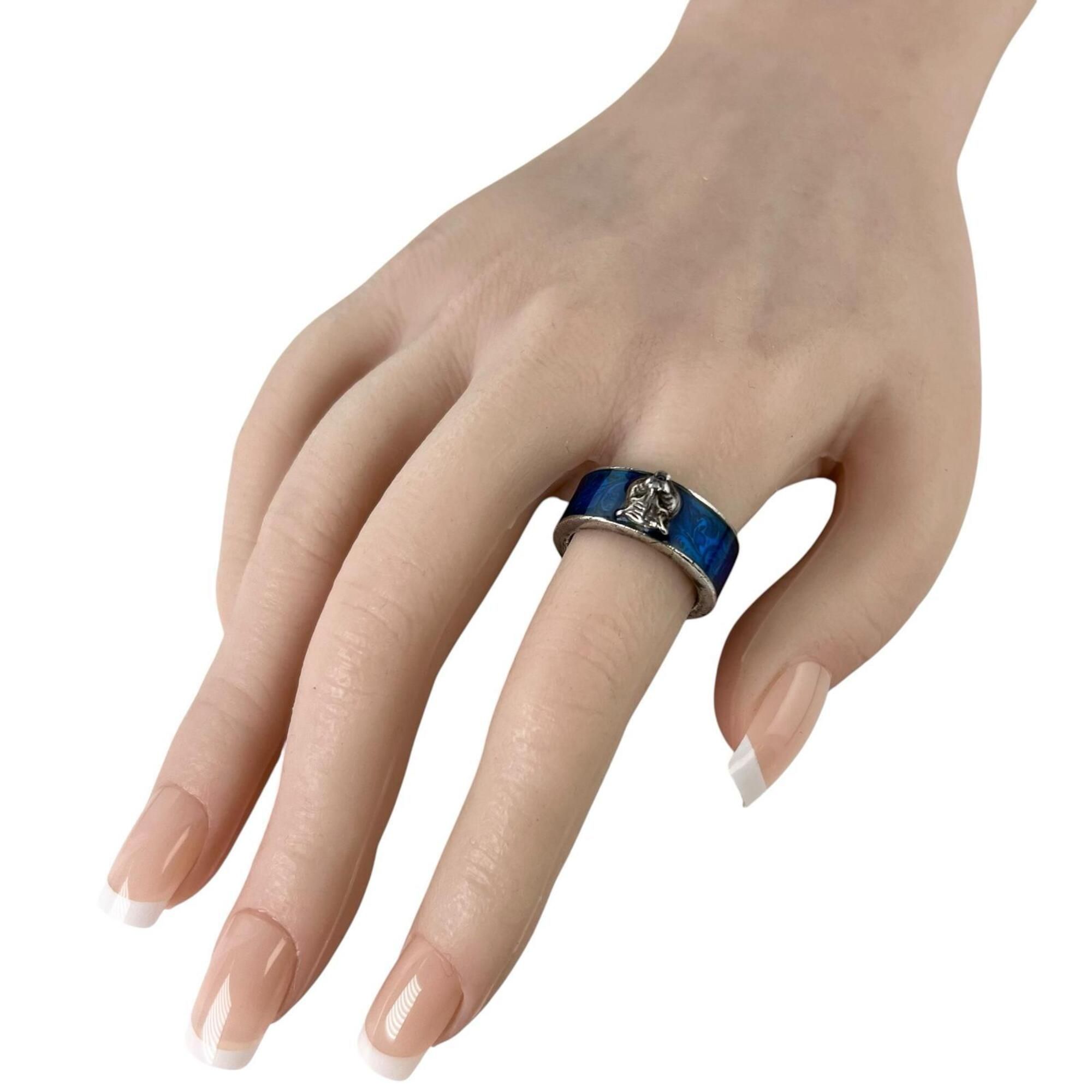 Enamel Sterling Band Ring (Pre-Owned) - Gucci - Modalova