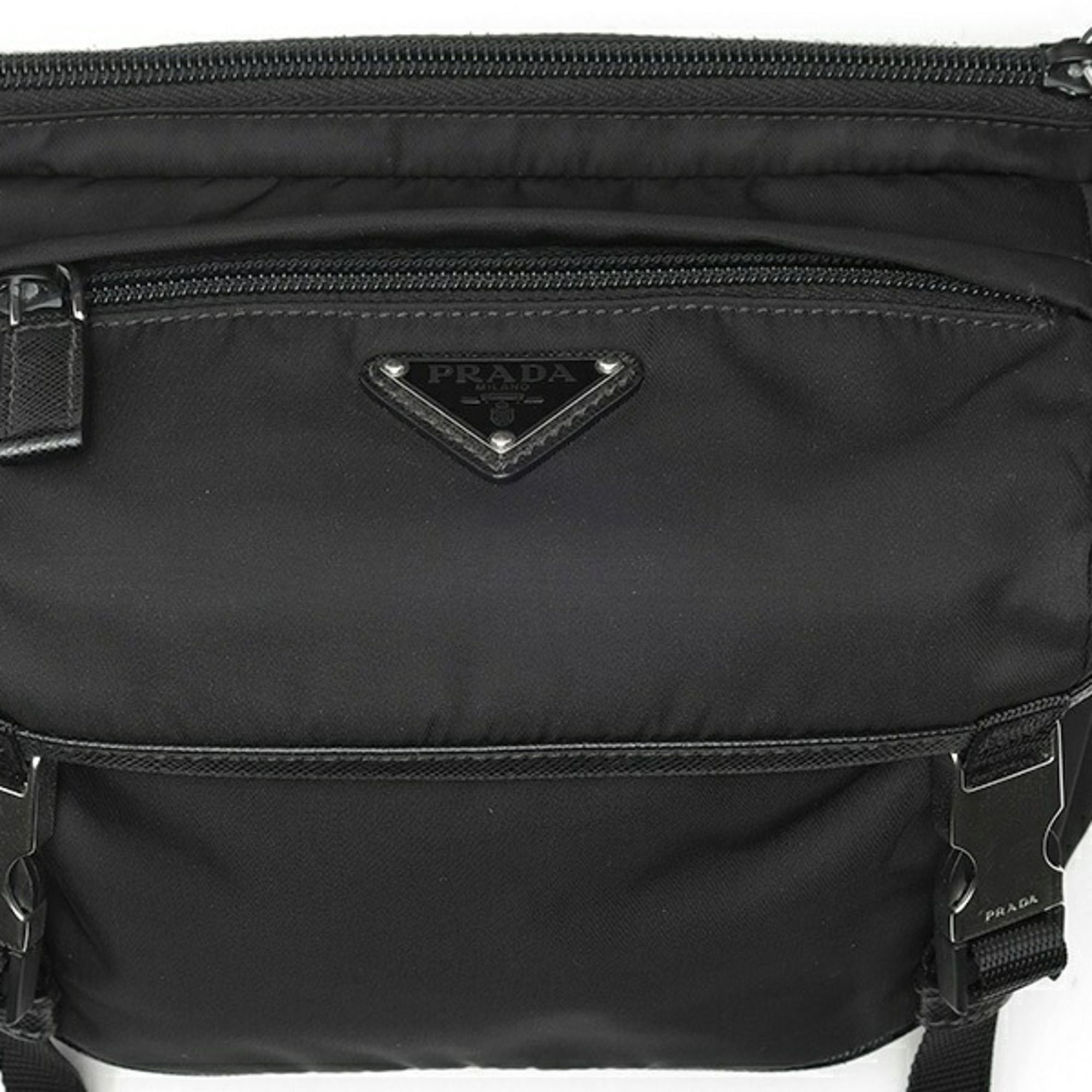 Nylon Saffiano Triangle Leather Shoulder Bag (Pre-Owned) - Prada - Modalova