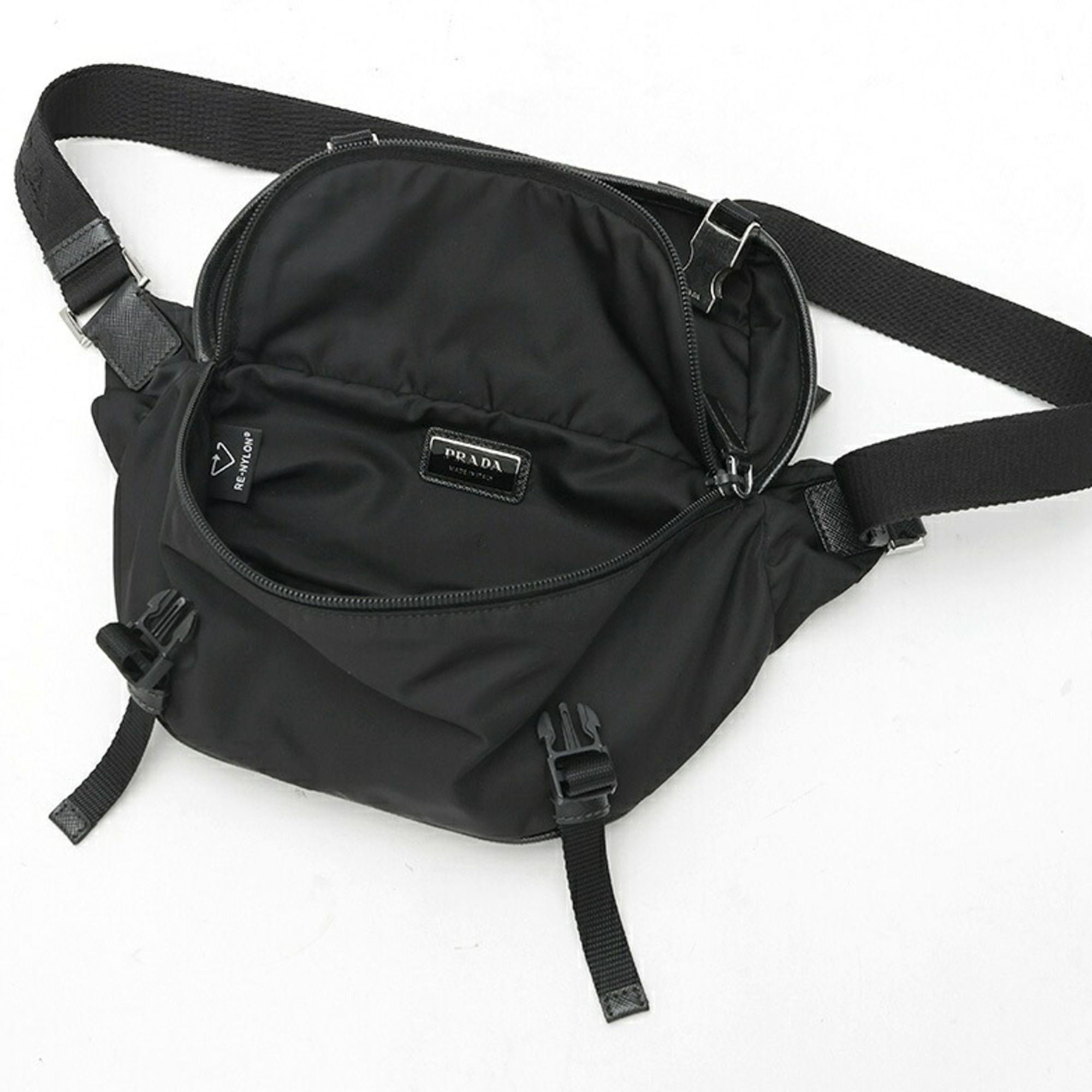 Nylon Saffiano Triangle Leather Shoulder Bag (Pre-Owned) - Prada - Modalova