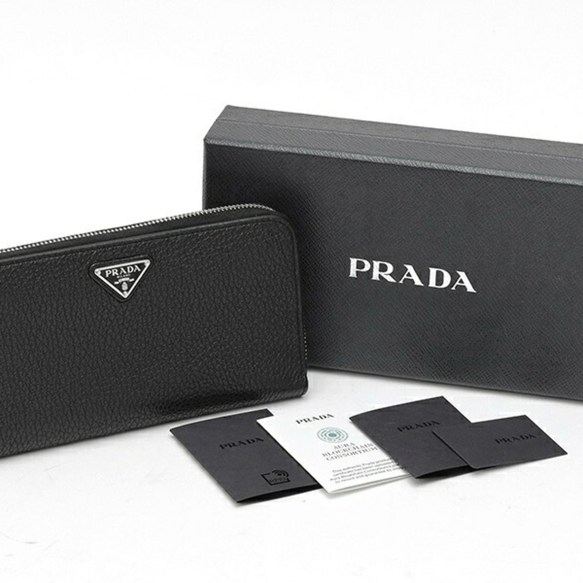 Leather Long Wallet (Bi-Fold) (Pre-Owned) - Prada - Modalova