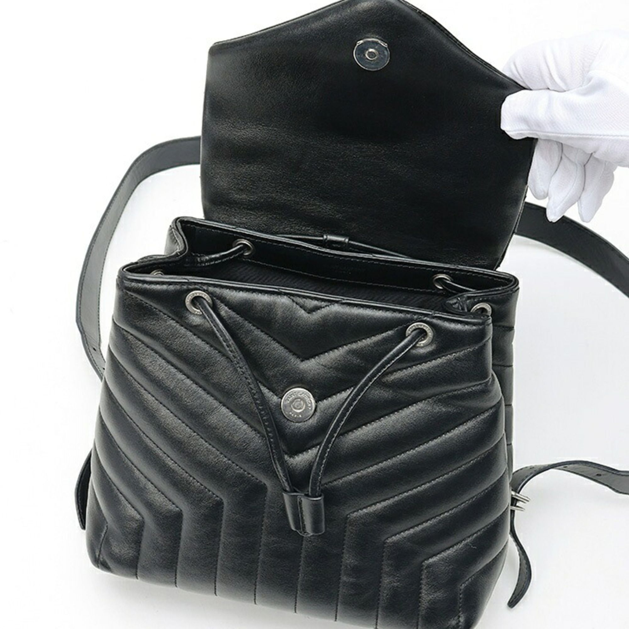 Leather Backpack (Pre-Owned) - Saint Laurent - Modalova