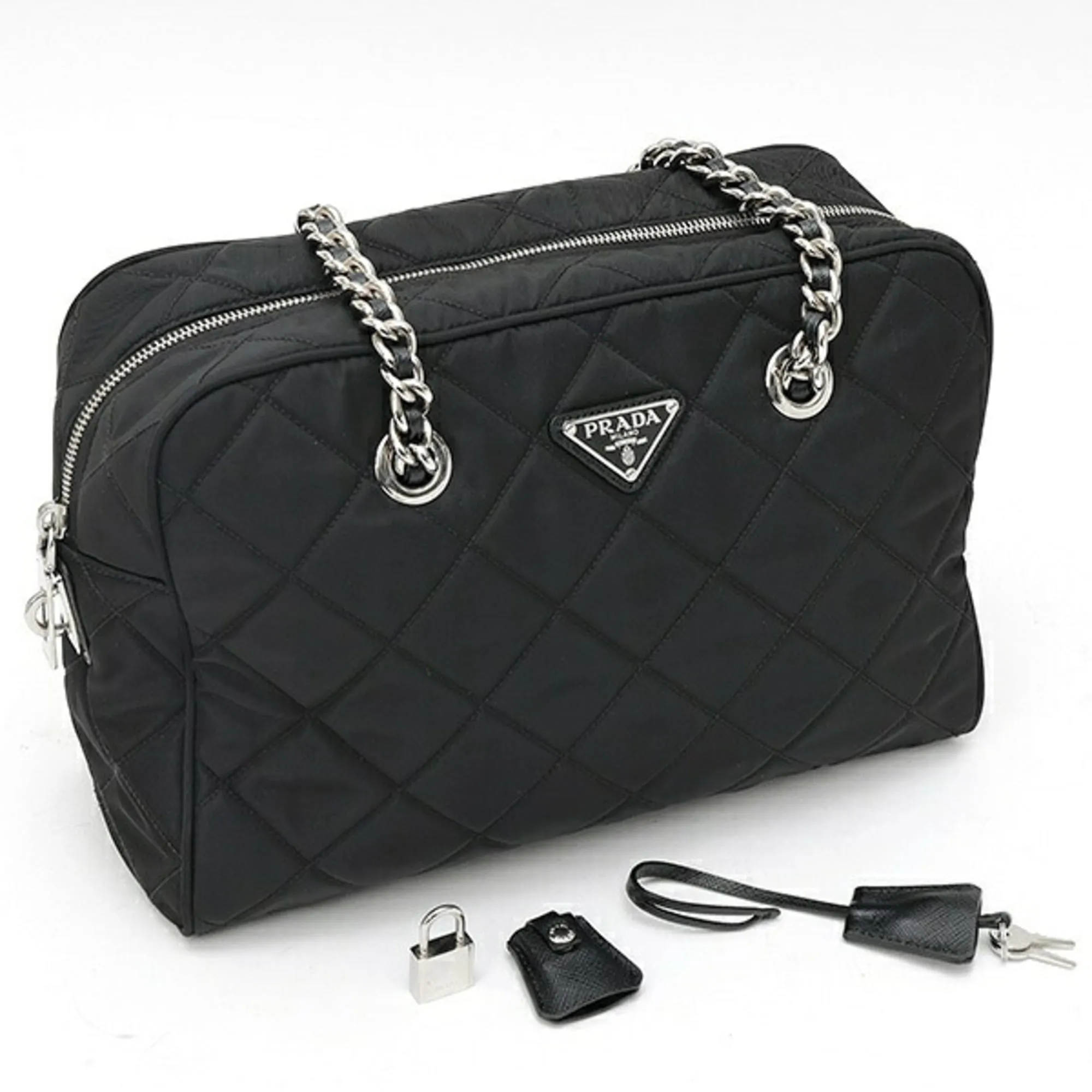 Fabric Boston Bag Shoulder Bag (Pre-Owned) - Prada - Modalova