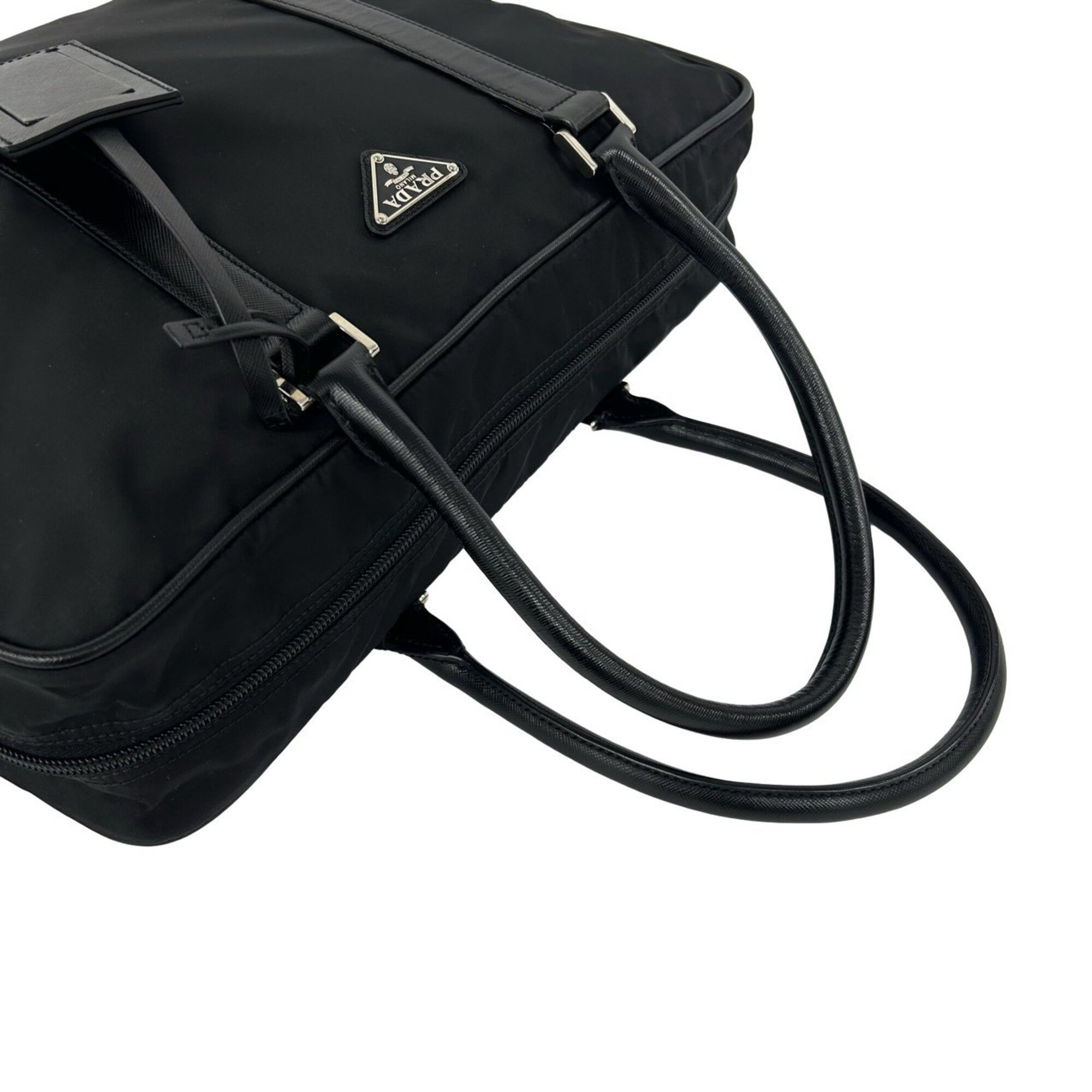 Nylon Leather Briefcase (Pre-Owned) - Prada - Modalova
